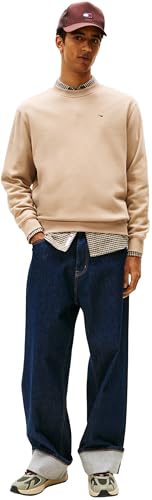 Detalle 2 de Tommy Jeans Sudadera Regular Fit Flag Fleece Beige S