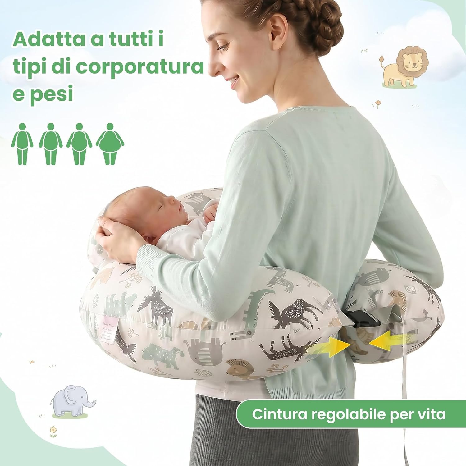 Thumbnail 3 de SHANNA Cuscino Allattamento Multifunzionale: soffice supporto ergonomico e lavabile in cotone