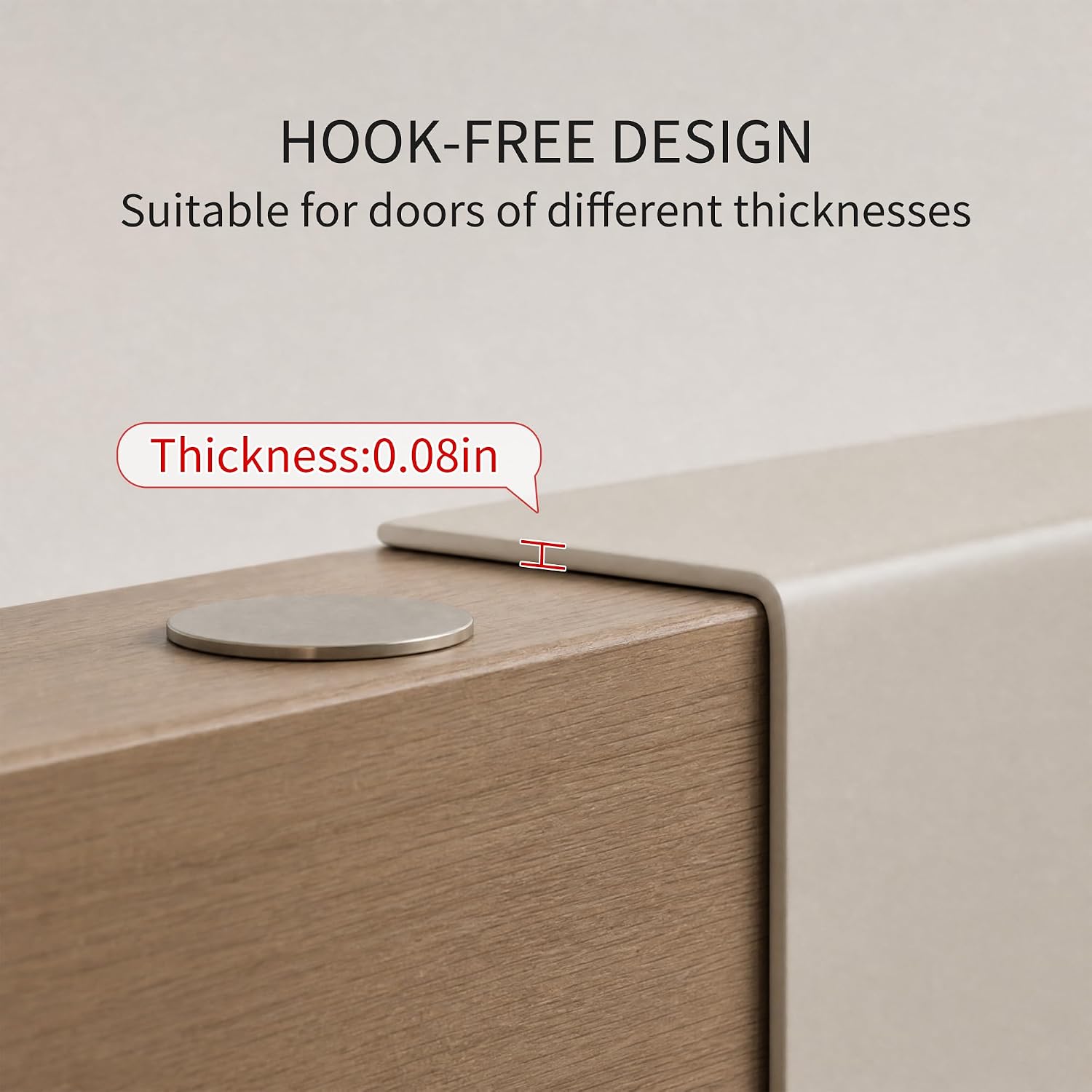 Thumbnail 3 de RFOUO RLS-6A-W1 Over-the-Door Hook Rack, 6 Hooks, White Metal, 22 cm