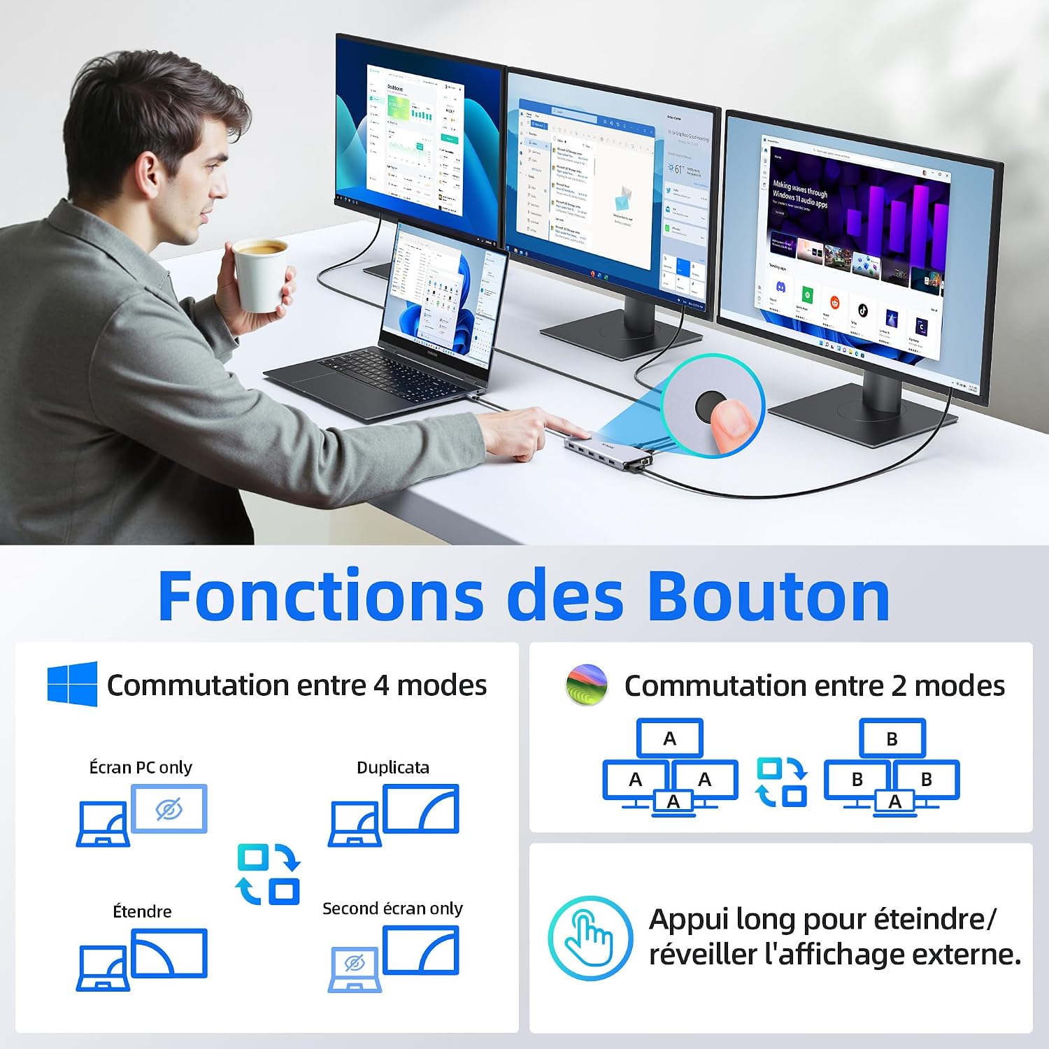 Thumbnail 4 de MOKiN Docking Station 13 en 1