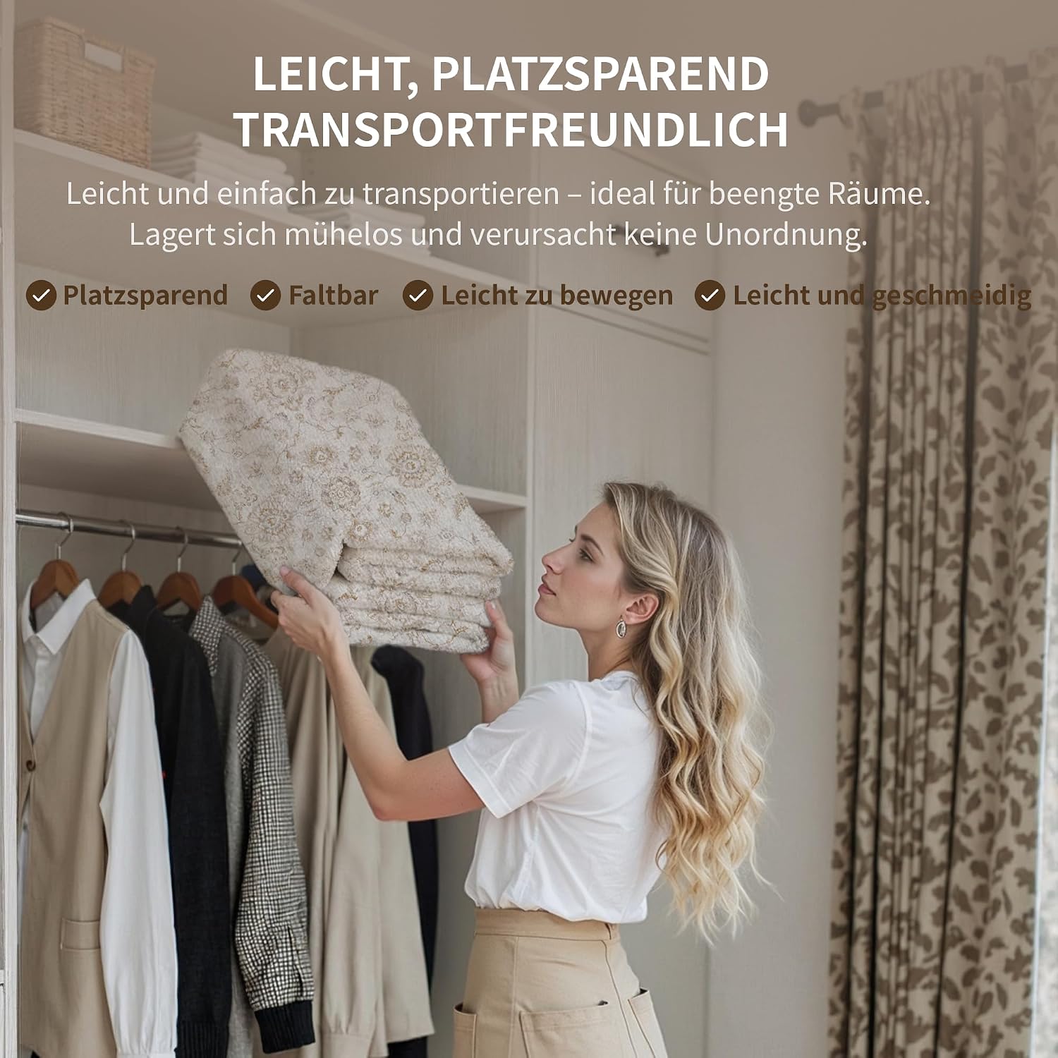 Thumbnail 6 de PureCozy Beige Teppich 80x150 cm für Wohnzimmer