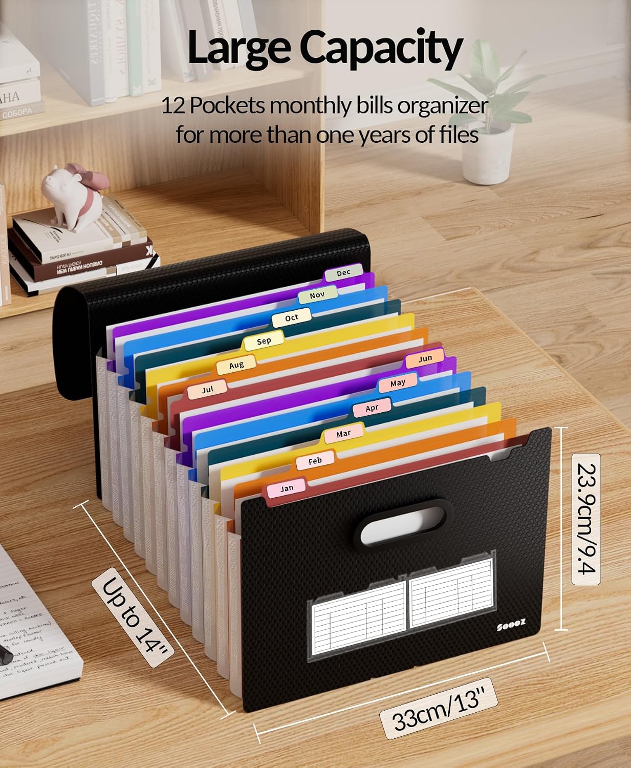 Thumbnail 2 de Sooez SZA0111-0301A Accordion File Organizer, 13 Pockets, Letter Size