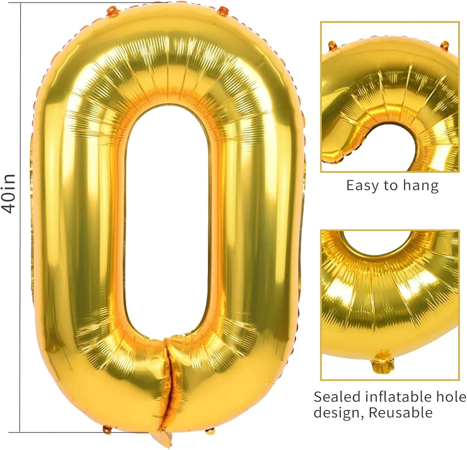 Thumbnail 2 de Smlpuame Folienballon 102 cm Zahlen 🎈