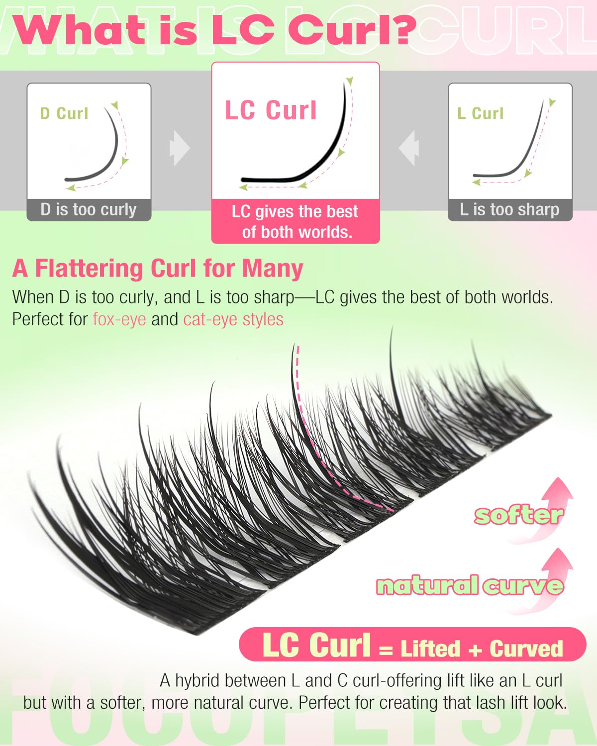Detalle 2 de Focipeysa Wispy Lash Clusters 10-18mm 💄