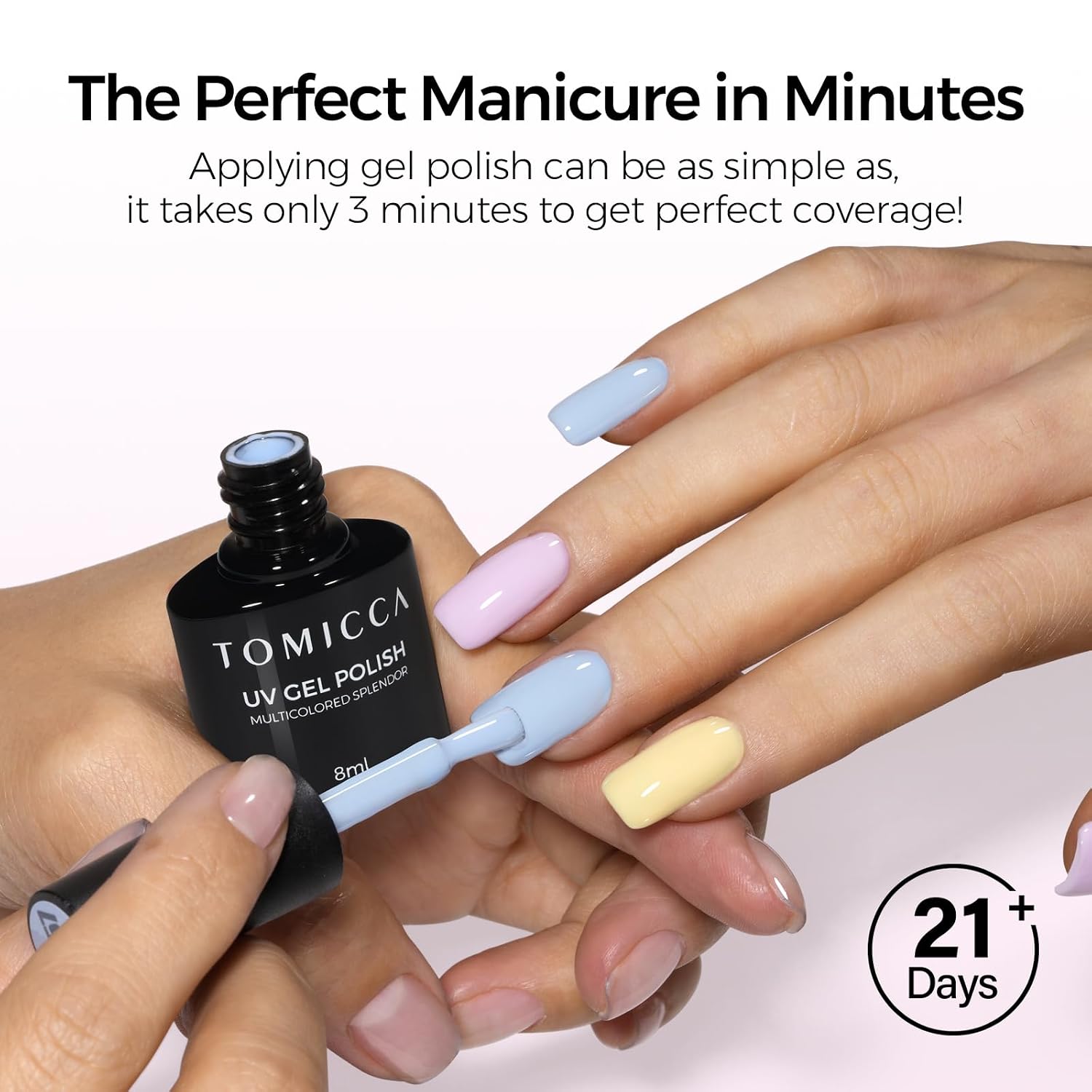 Thumbnail 3 de TOMICCA UV Nagellack Pastell Set – 6 Sommerfarben (8 ml) für Gel-Nagellackieren zu Hause & im Studio