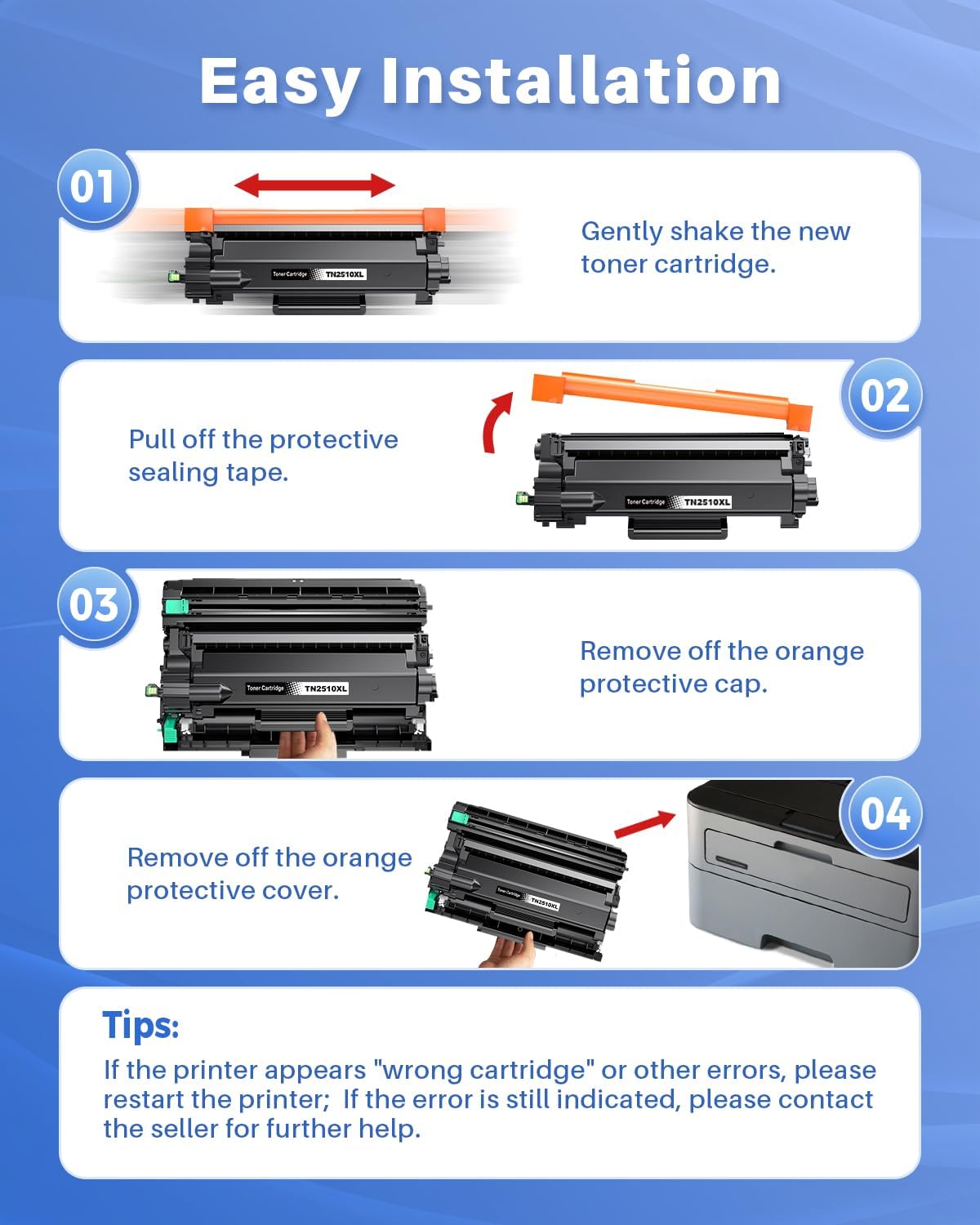 Thumbnail 4 de INK4U TN2510XL toner ad alta capacità compatibile con Brother TN2510 / TN2510XL (1 nero)