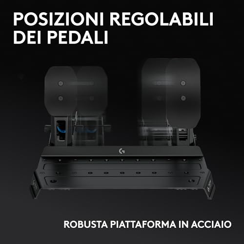 Detalle 2 de Logitech G RS Pedals – Pedali per simulazioni di corsa con freno a cella da 75 kg