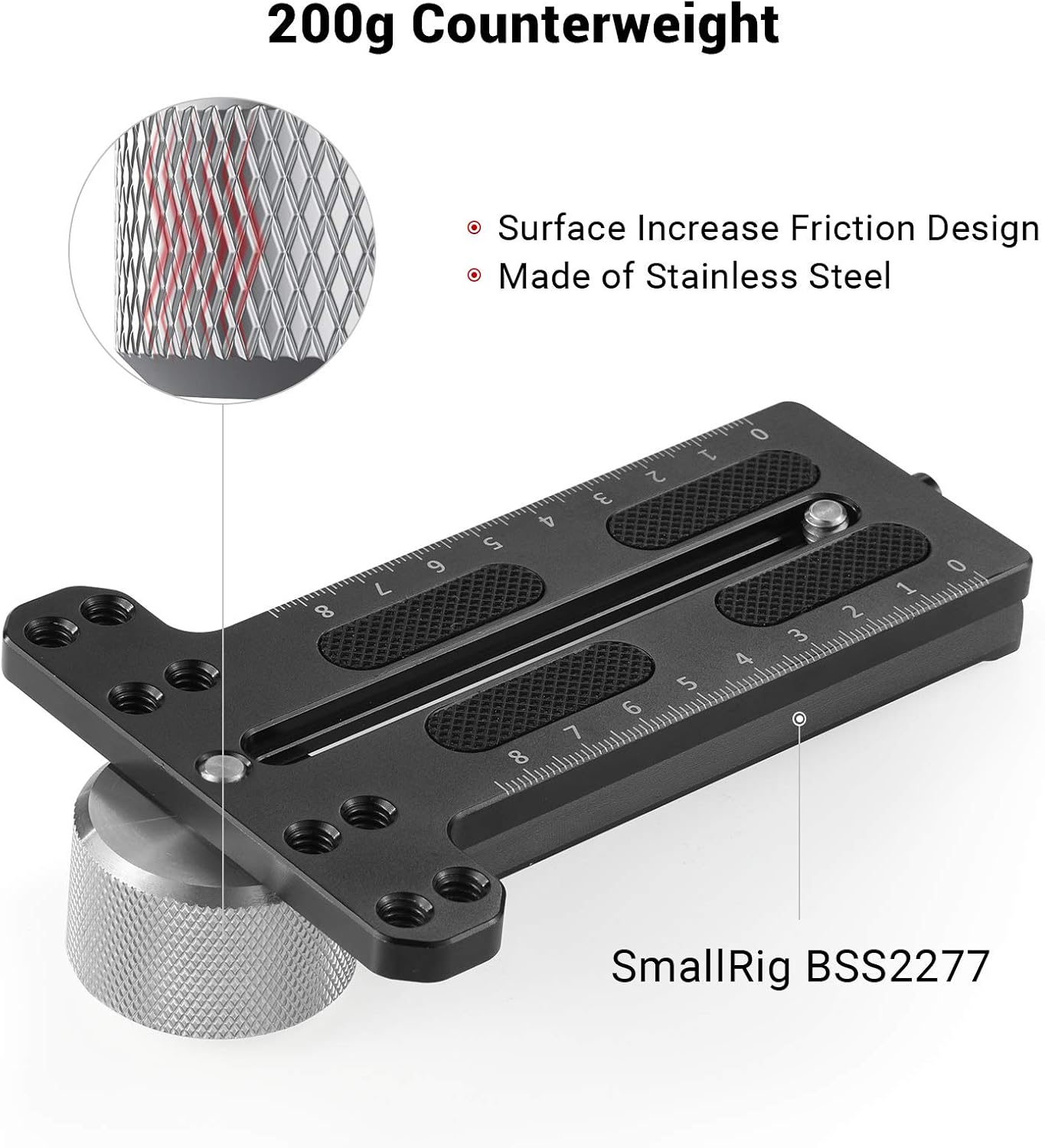 Detalle de SMALLRIG Removable Counterweight 200g for DJI Ronin Series and Zhiyun Gimbals (AAW2285)