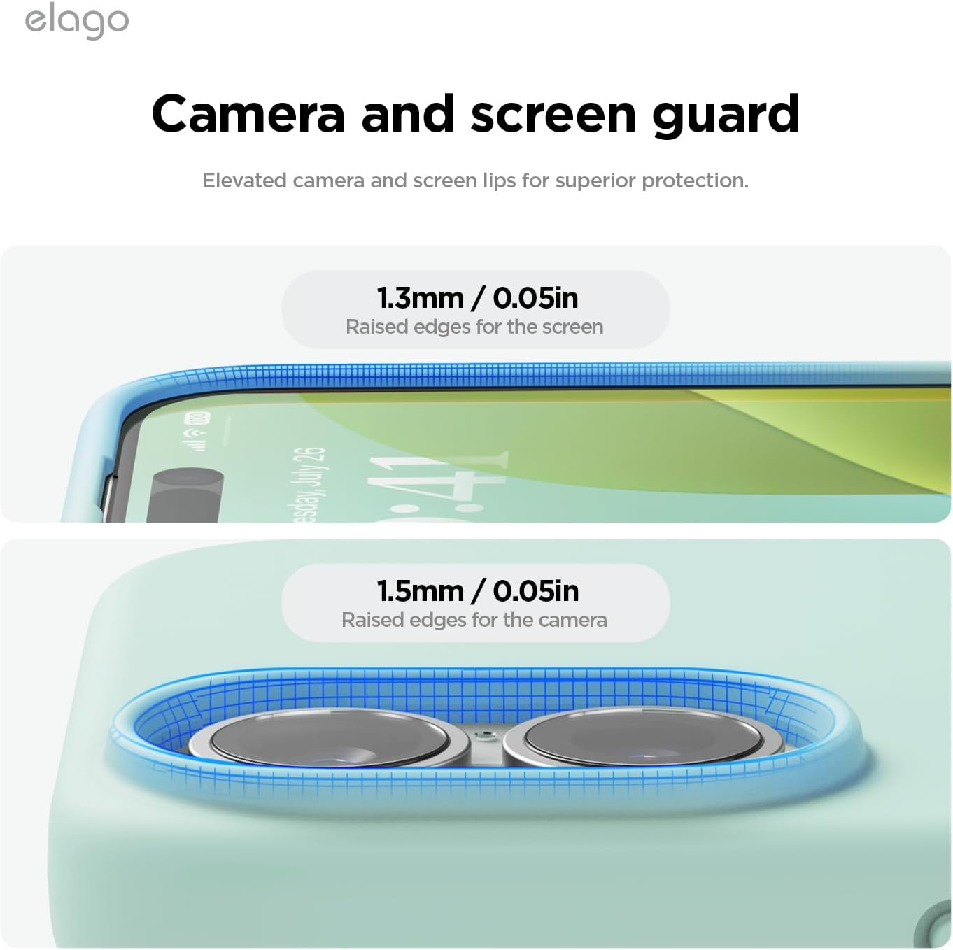 Thumbnail 4 de elago Mint Liquid Silicone Case for iPhone 16 — Slim, Protective, Hand‑Friendly