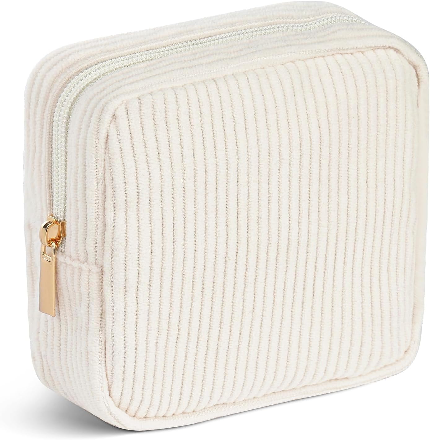 Detalle de Aucuu Trousse de Maquillage en Velours Côtelé – Lot de 3, 3 Tailles