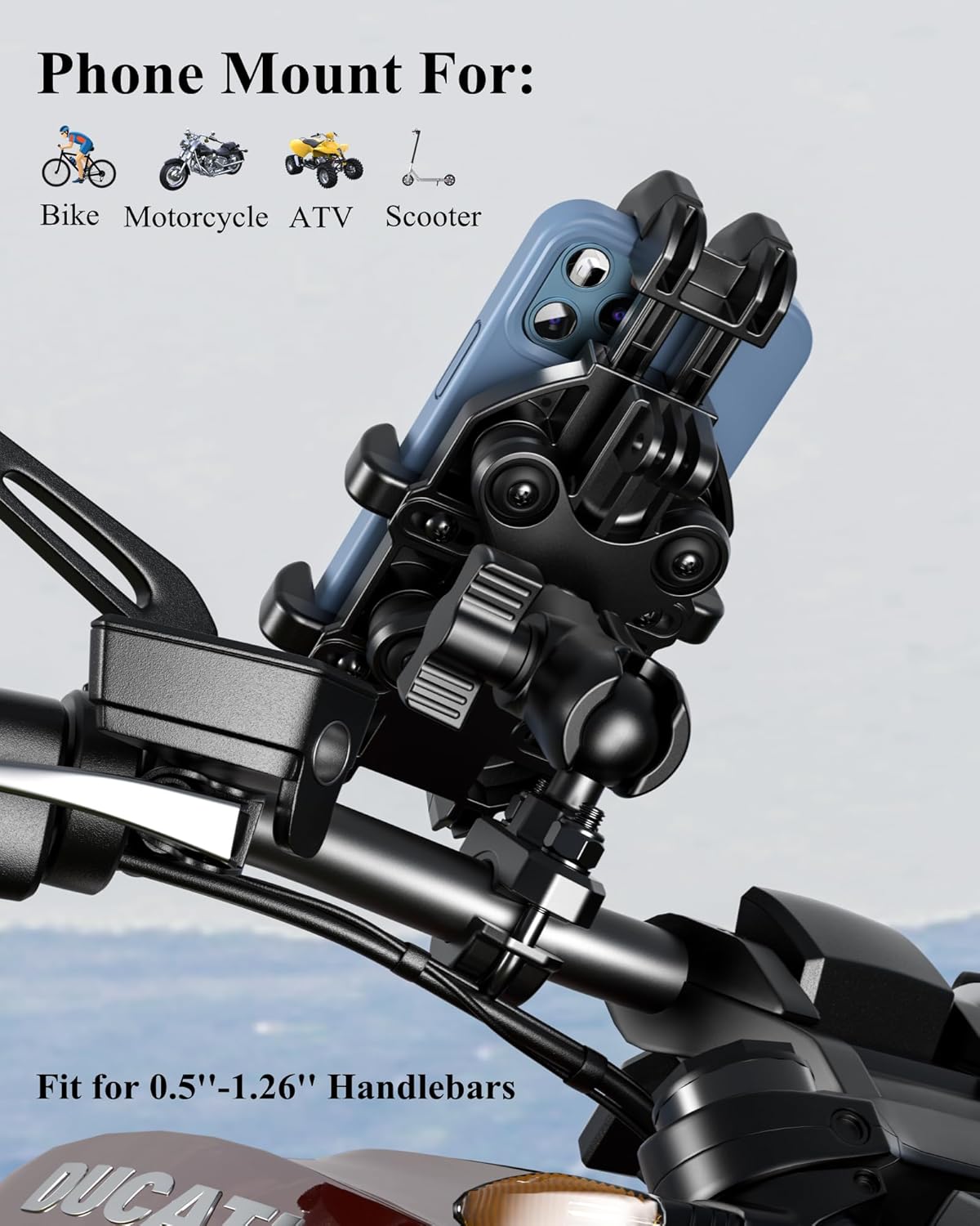 Detalle 2 de BRCOVAN Motorrad Handyhalterung 5,4–7,2 Zoll