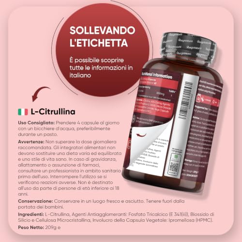 Thumbnail 6 de WeightWorld L Citrullina Vegana – 240 Capsule, 3000 mg per dose