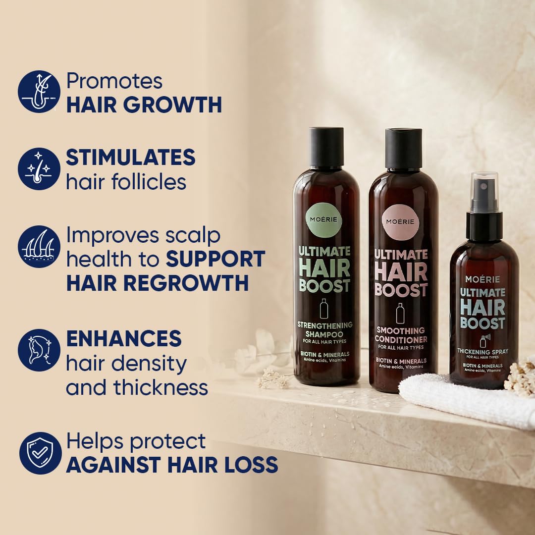 Thumbnail 1 de MOERIE Shampoo Set – gegen Haarausfall, Conditioner, Haarwachstum Serum & Haarmaske (3er-Set) – vegan, 77 Mineralien