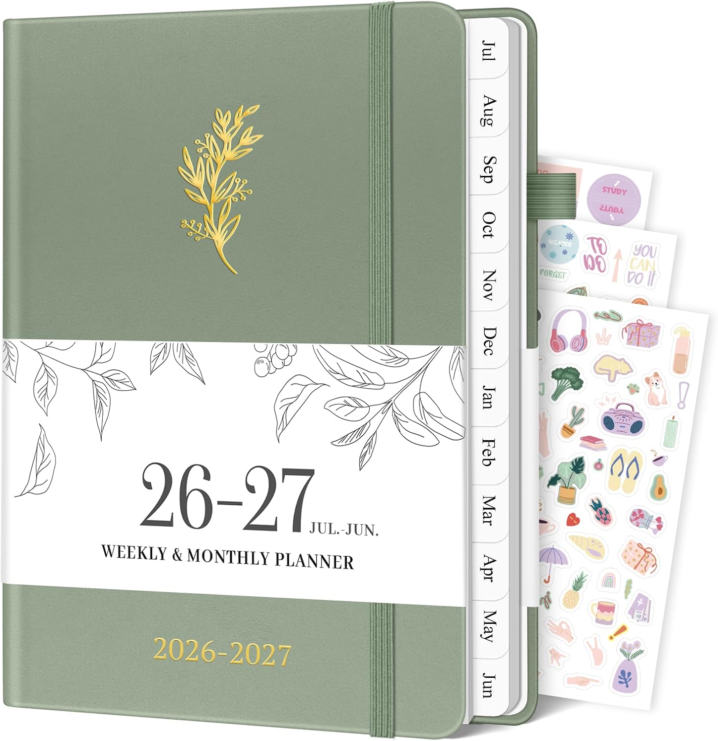 Detalle de Blugool 2026-2027 Academic Planner, 5.8 x 8.3-Inch Weekly and Monthly, Sage Green