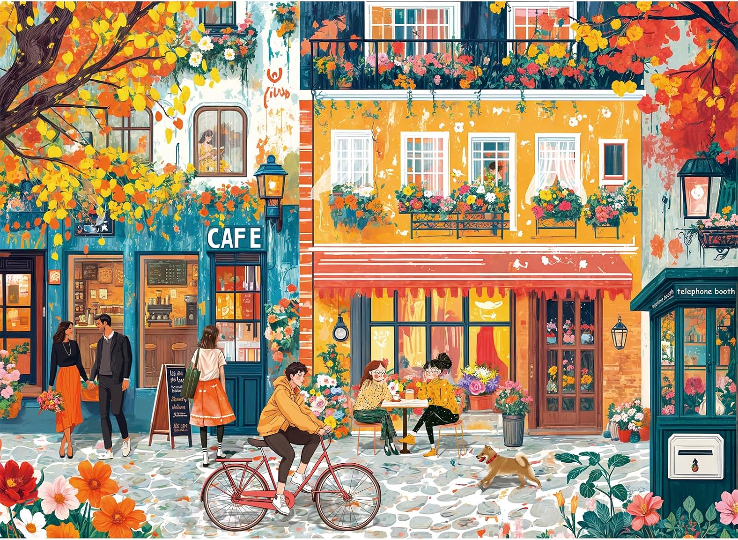 Detalle de HUADADA 500 Piece Jigsaw Puzzle for Adults – Autumn Street Scene (No Back Printing)