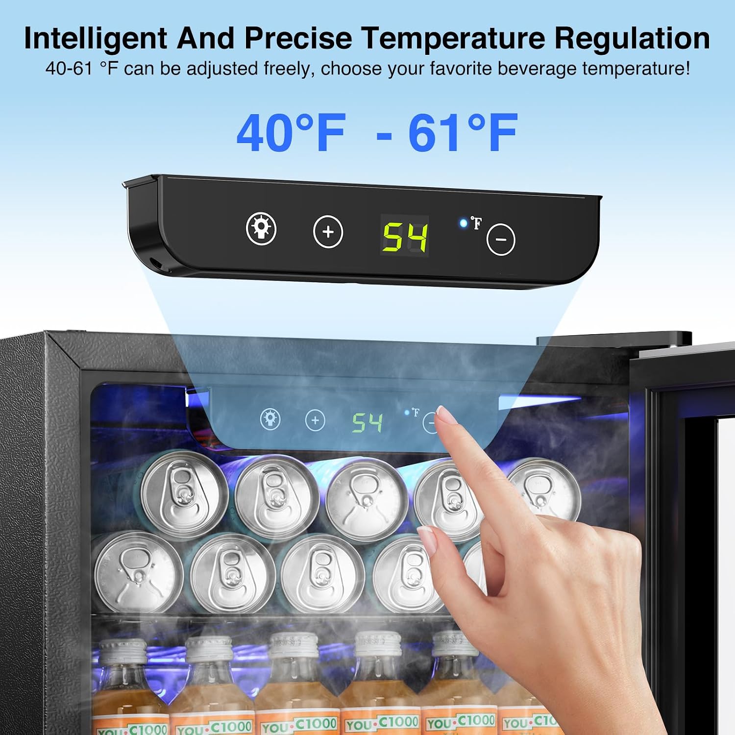 Thumbnail 2 de Kismile JC-48UEL-F 18-Bottle Wine Cooler, 1.7 Cu. Ft., Digital Control