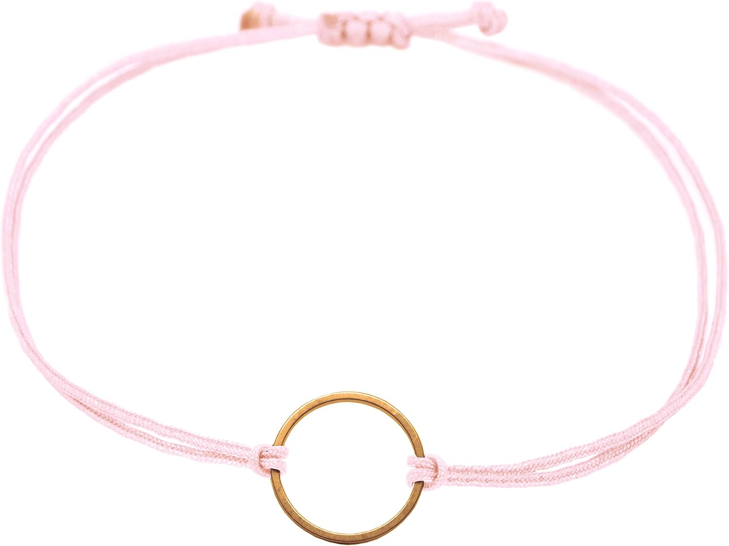 Detalle de Selfmade Jewelry Armband Damen Roségold Kreis – handgemacht, größenverstellbar, inkl. Geschenkverpackung