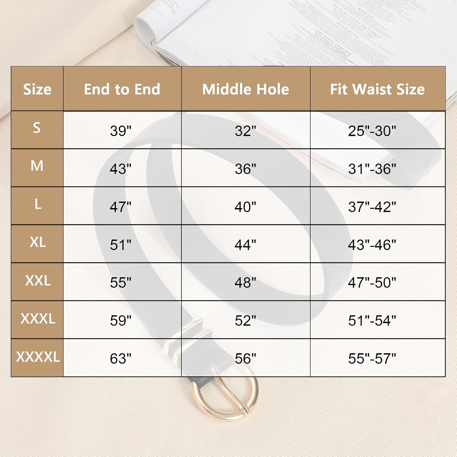 Detalle 1 de VONMELLI leather belt 2 pack 1.1 inch