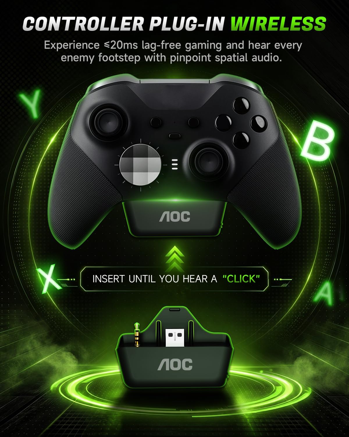Detalle 2 de AOC Wireless Gaming Headset for Xbox Series X|S & Xbox One
