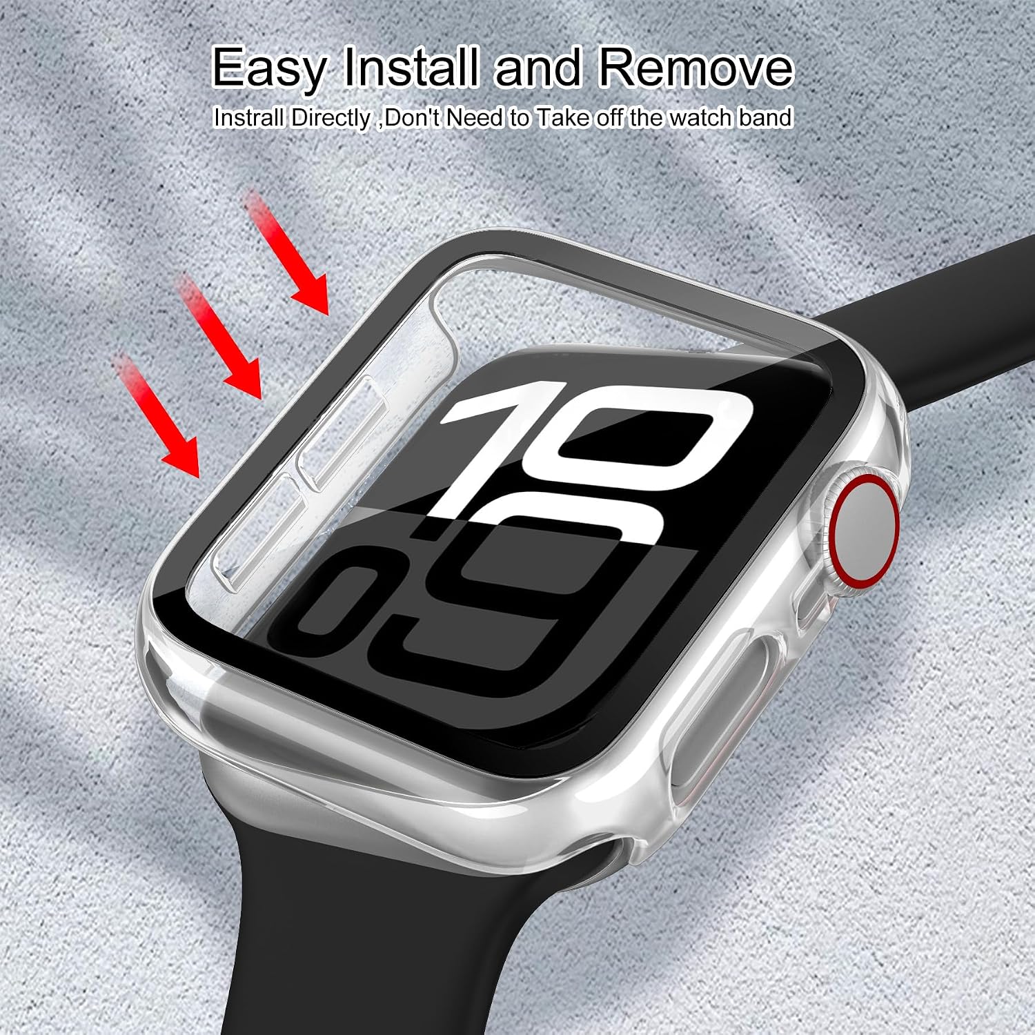Detalle de Tuocal 2 Pack Hard PC Case with Screen Protector for Apple Watch Series 10 (46mm)