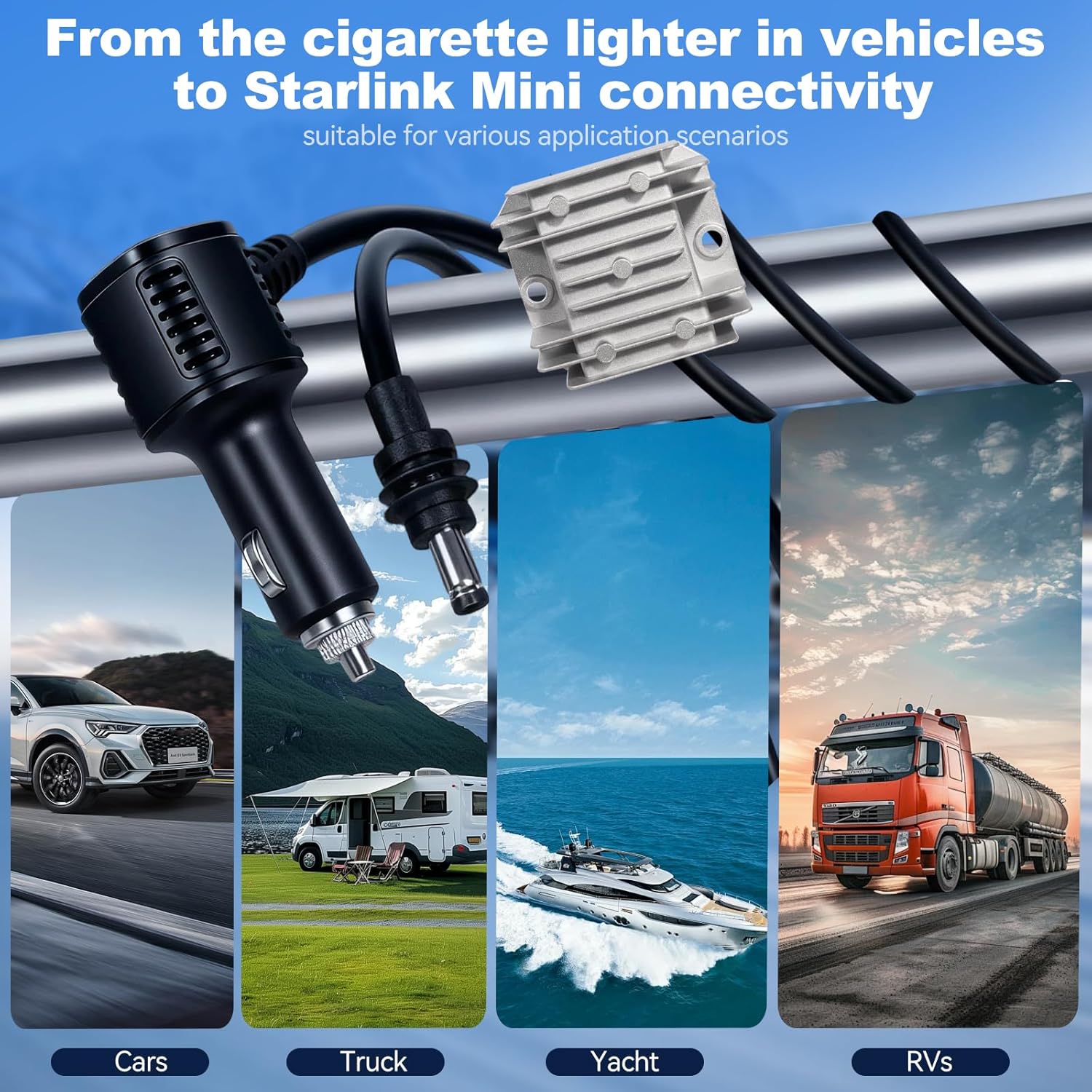Thumbnail 4 de 105W Boost Starlink Mini Car Adapter: Clean, Real-Time Power for Travel Internet