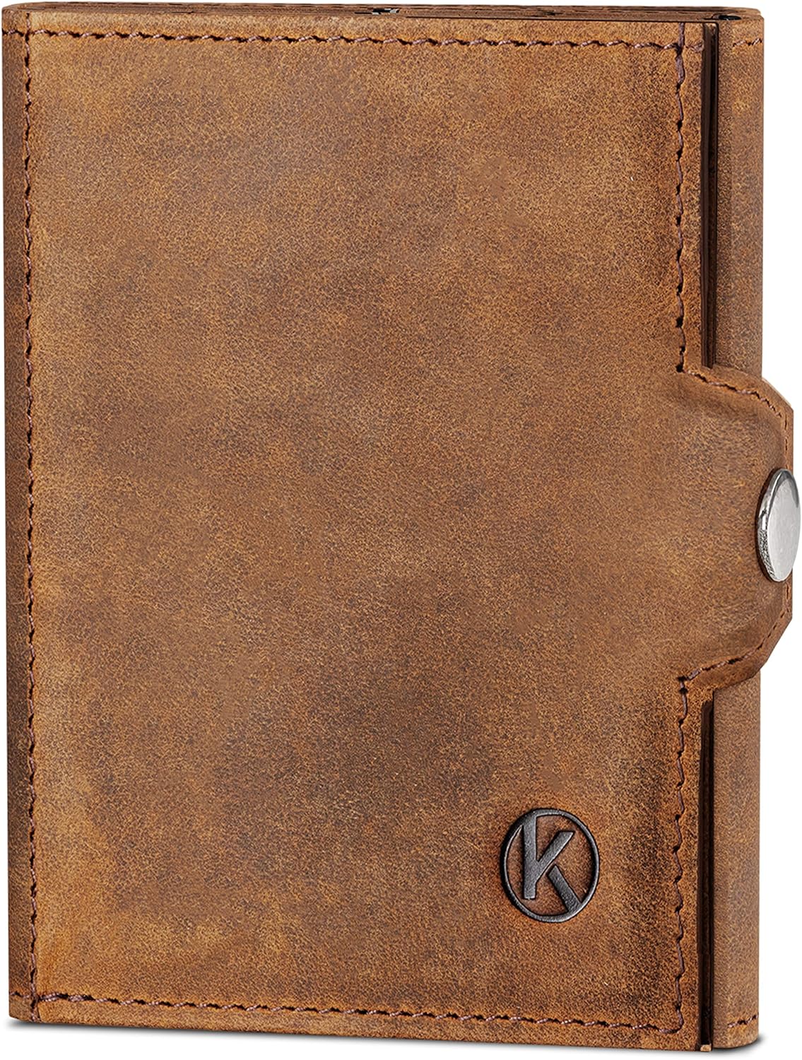 Thumbnail 6 de KORUTA Airtag Wallet mit Münzfach & RFID-Schutz – Mini-Geldbörse aus echtem Leder (schwarz, XL Münzfach)