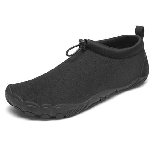Detalle de Mishansha Herren Badeschuhe Barfuß Wasserschuhe Mattschwarz Gr.46 – Alltagstaugliche Schutzschicht beim Wassersport