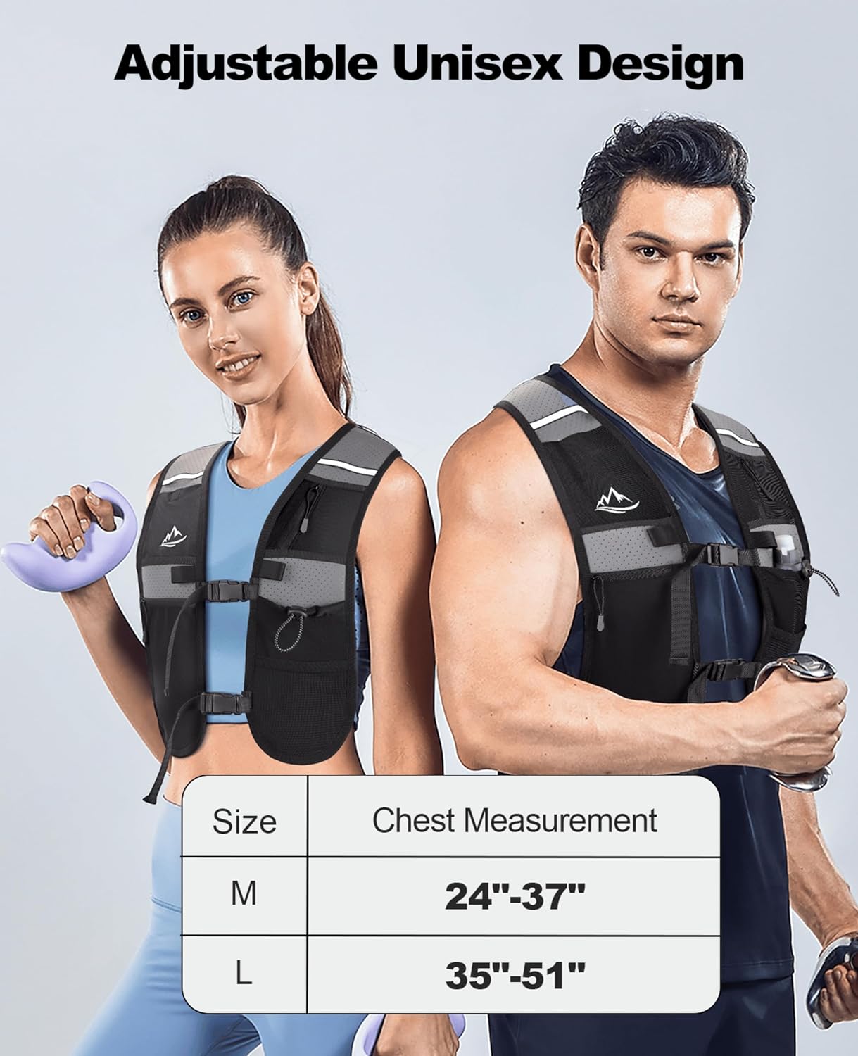 Thumbnail 6 de Rolgno Running Vest: Lightweight Reflective Hydration Vest with 2L Compartment