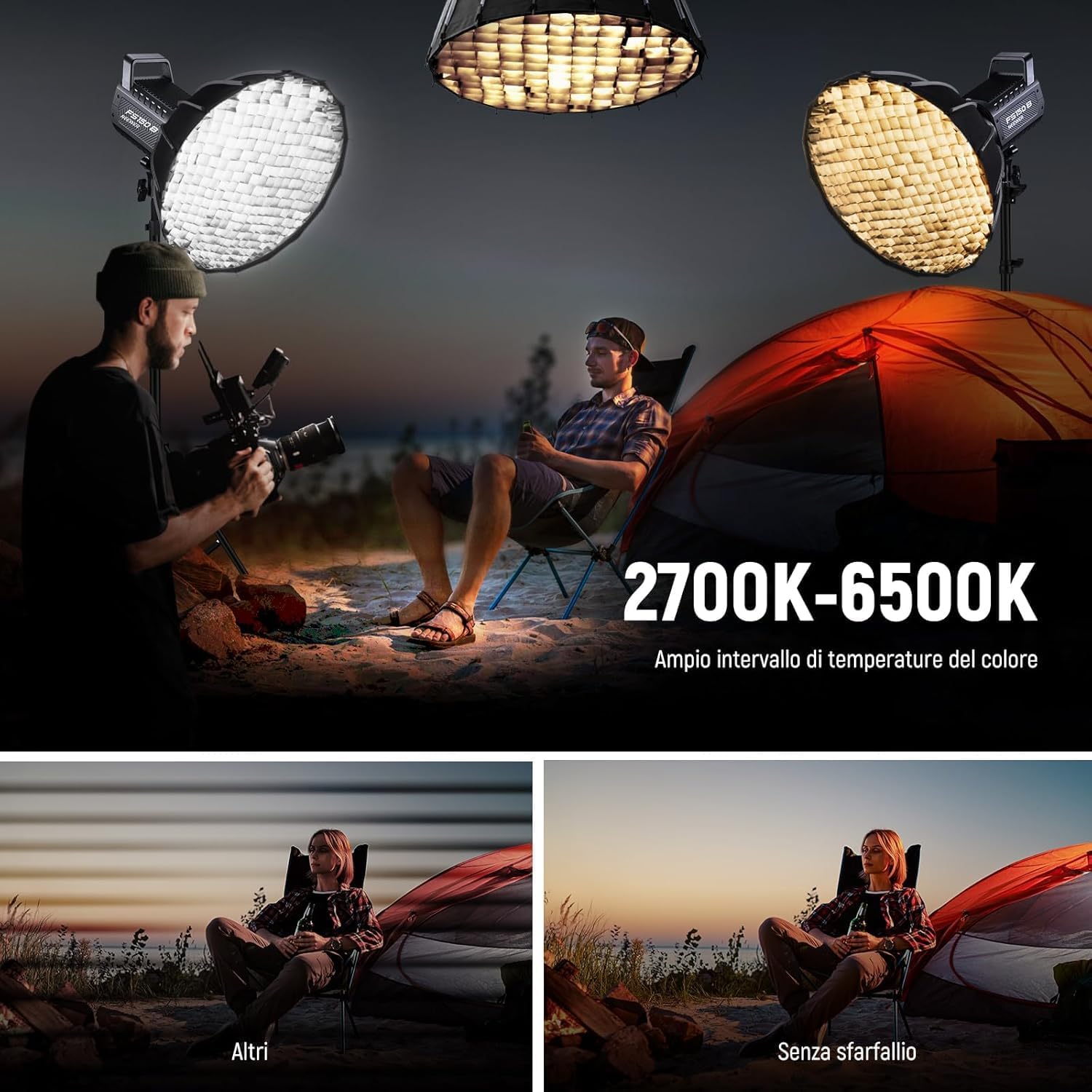 Detalle 2 de NEEWER FS150B Luce LED bicolore 130W