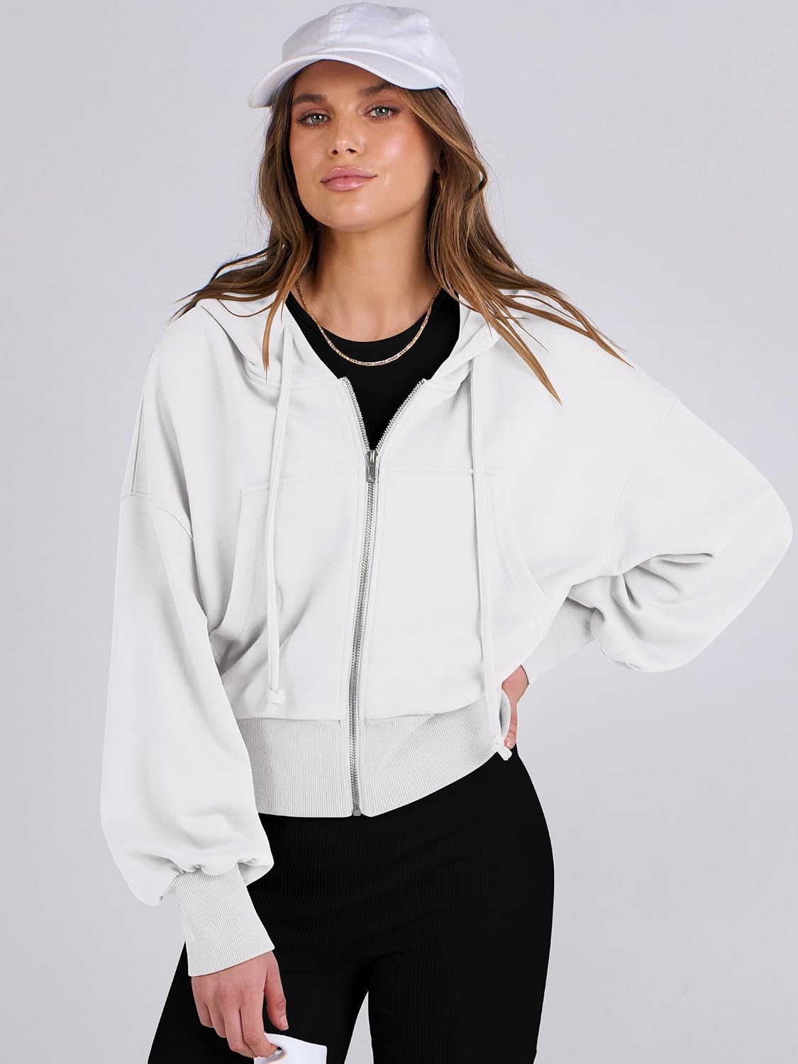 Detalle 2 de ANRABESS Cropped Hoodie 2026
