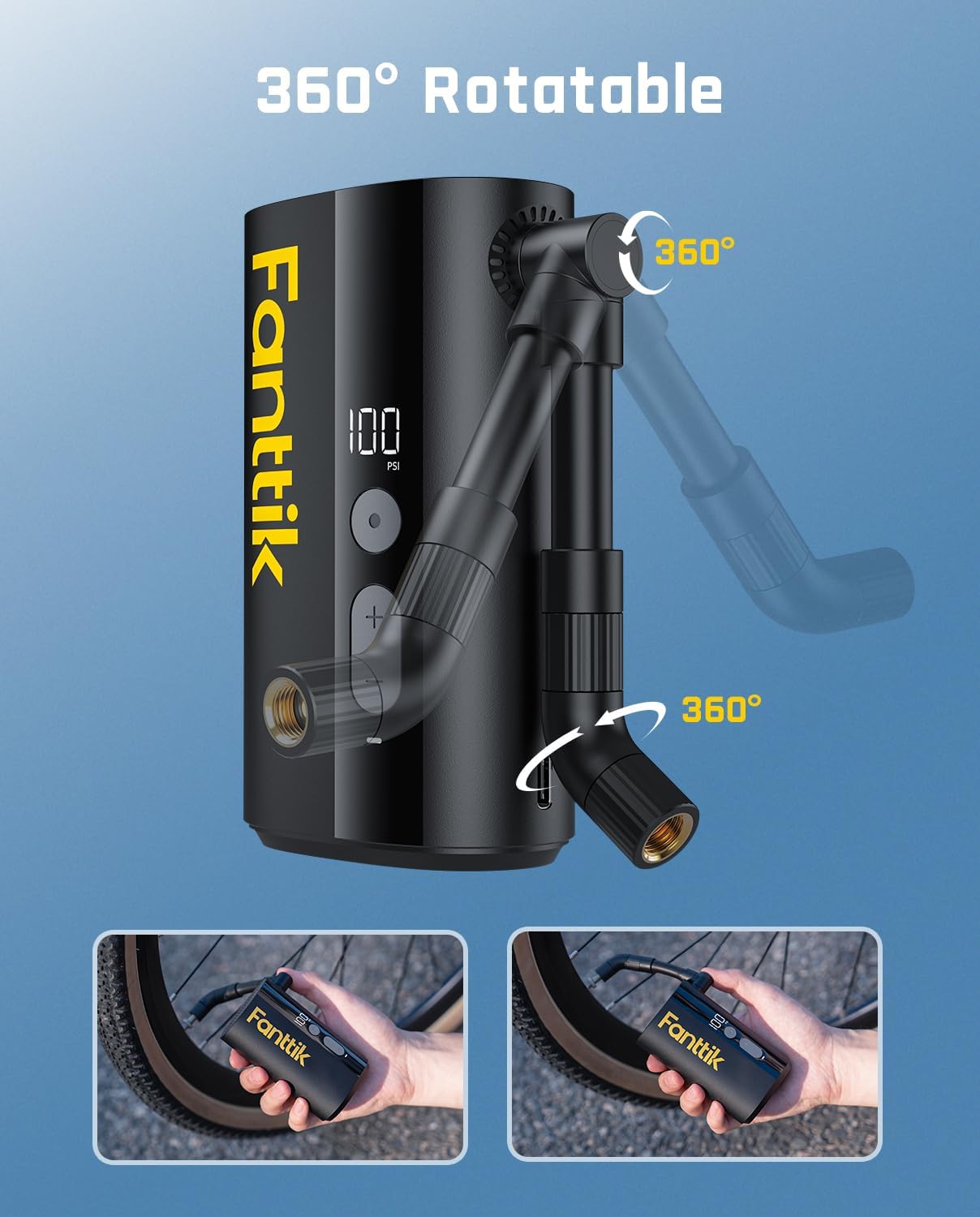 Thumbnail 5 de Fanttik X9 Ace Mini Bike Pump: 32s Fast Inflate with Auto Shutoff