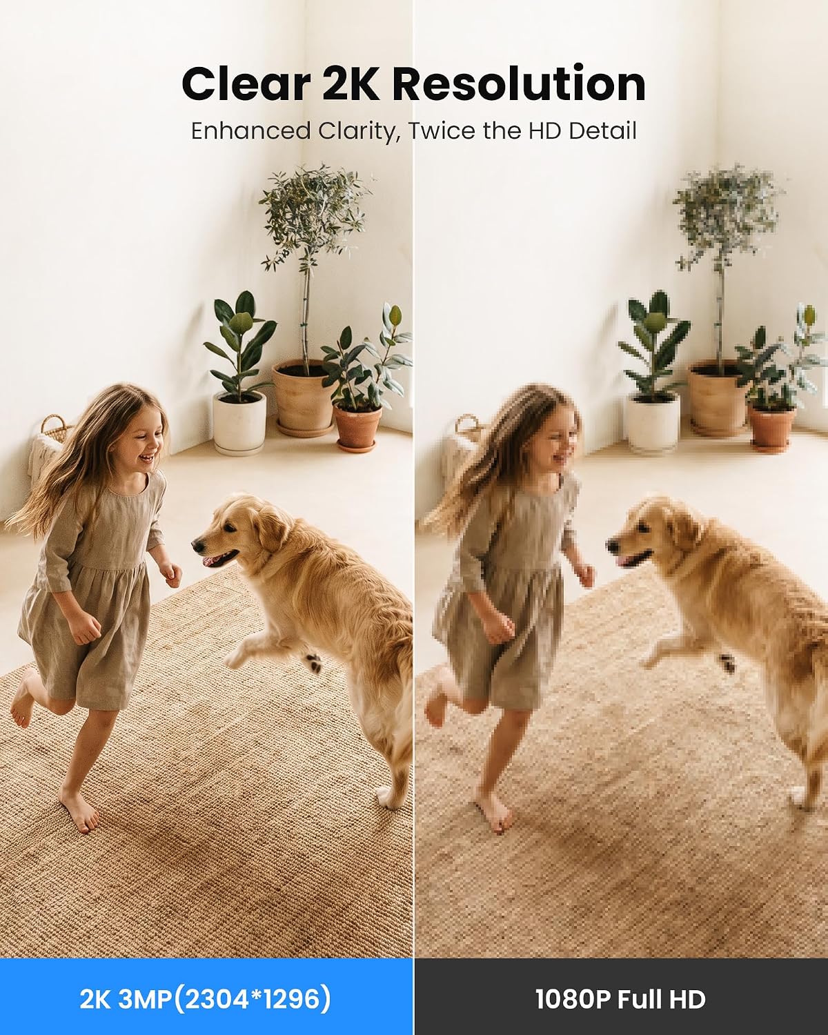 Detalle de wansview Q5 2K Indoor Pet Camera with Pan/Tilt