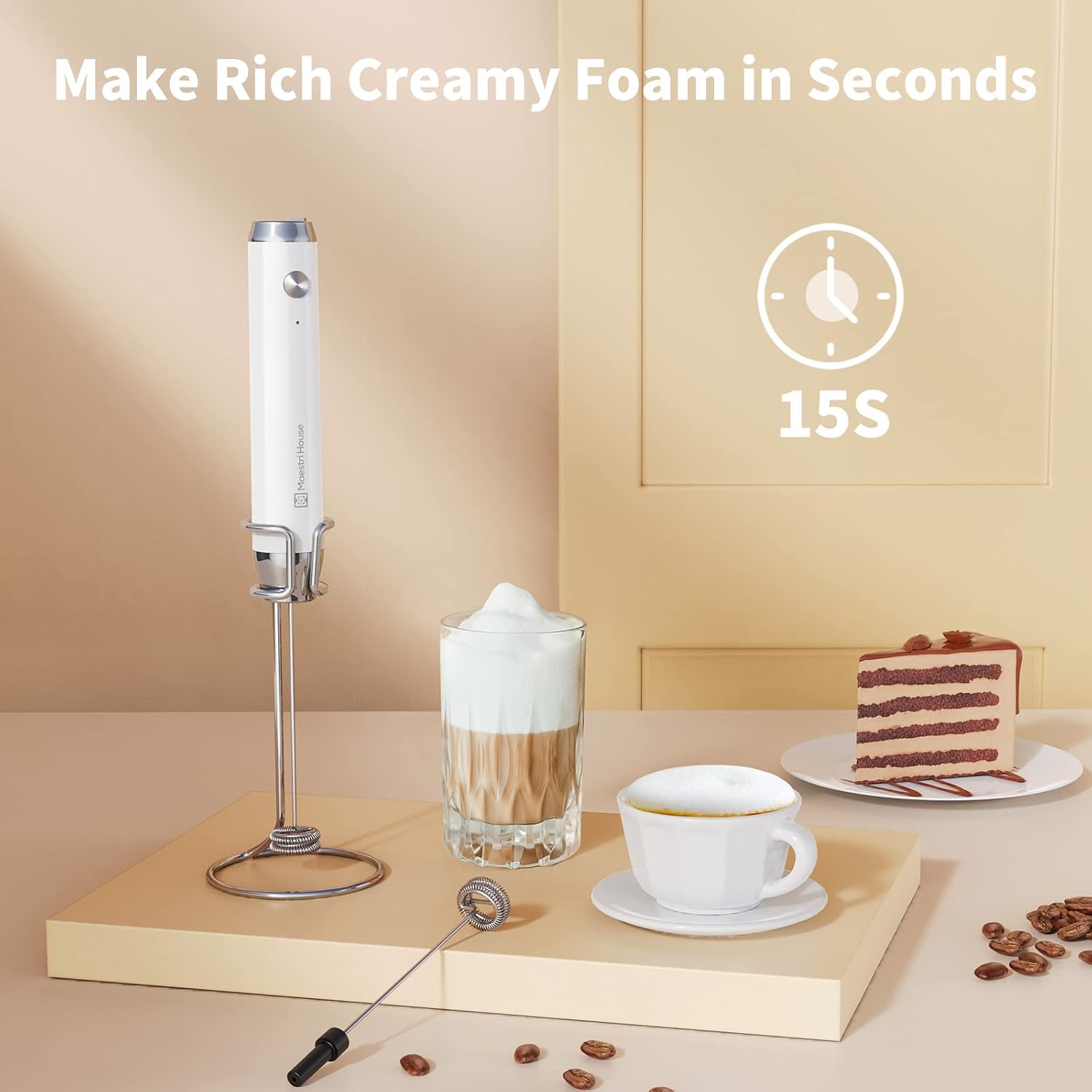 Thumbnail 4 de Maestri House LunaFro Rechargeable Milk Frother 1200mAh