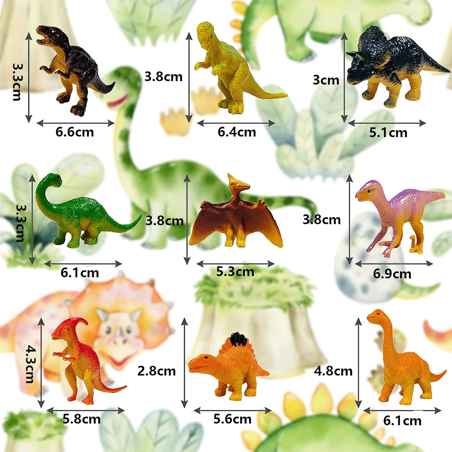 Thumbnail 6 de 26 StĂĽck Kuchendeko Dinosaurier Set Dino Tortendeko đź’Ą