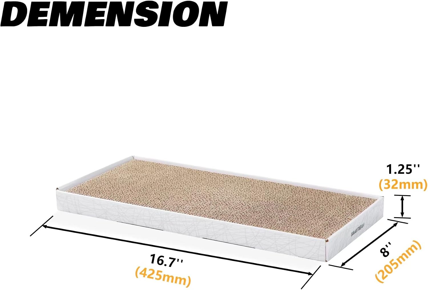 Detalle de SMARTBEAN EP-LYC09017-CS04-PACK3_M2 Cat Scratching Pads, Reversible Cardboard, 3-Pack