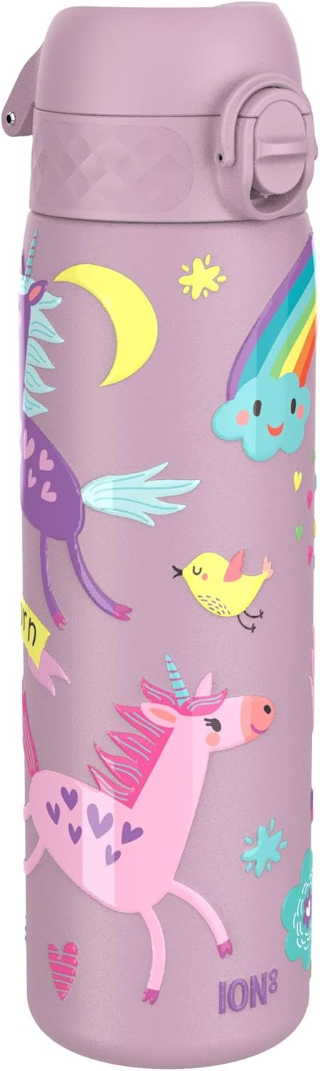 Thumbnail 2 de ion8 Trinkflasche 500 ml – auslaufsicher, einhändig zu öffnen, BPA-frei, spülmaschinenfest und klimaneutral (Einhorn-Design)