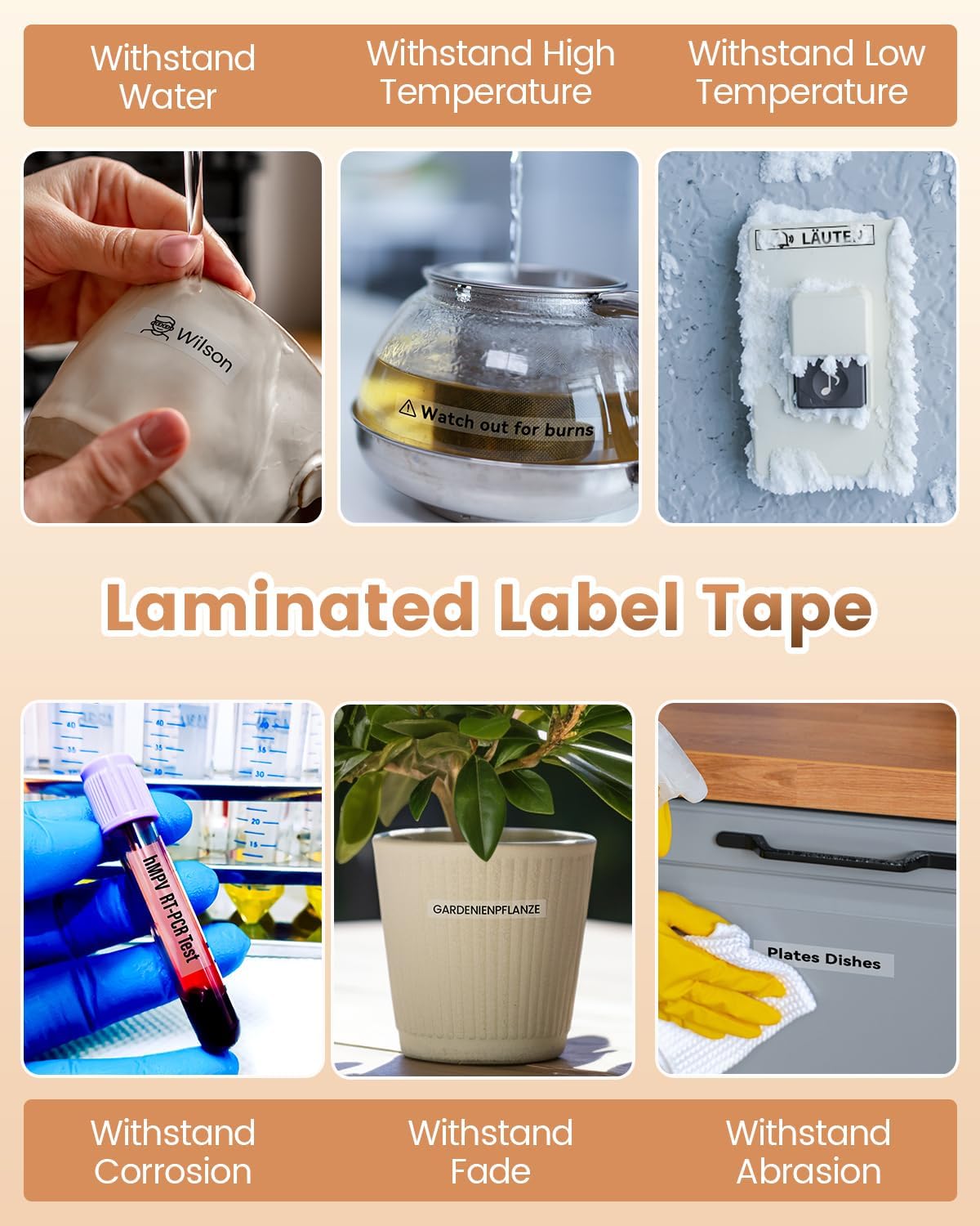 Detalle 2 de TZe-131 12 mm Transparentes Band von Upwinning