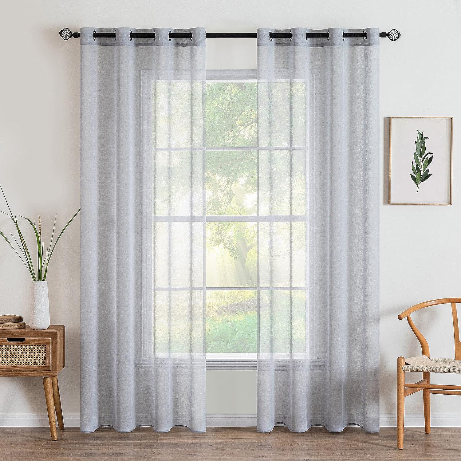 Thumbnail 6 de MIULEE 2er Set Voile Vorhänge 140×225 cm