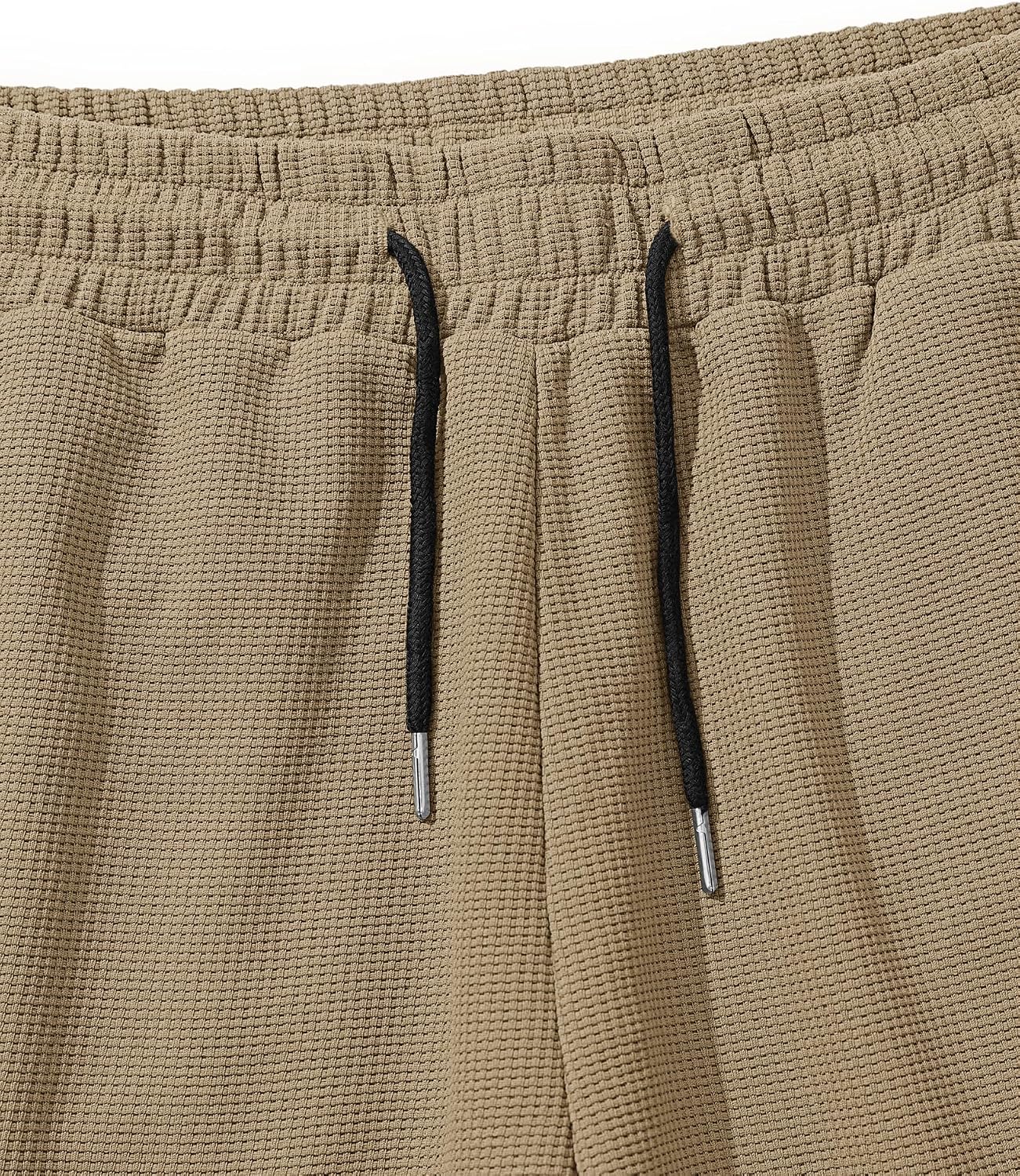 Detalle de TARAINYA Pantaloncini Waffle Uomo – Cotone Estivi con Coulisse, Regular Fit