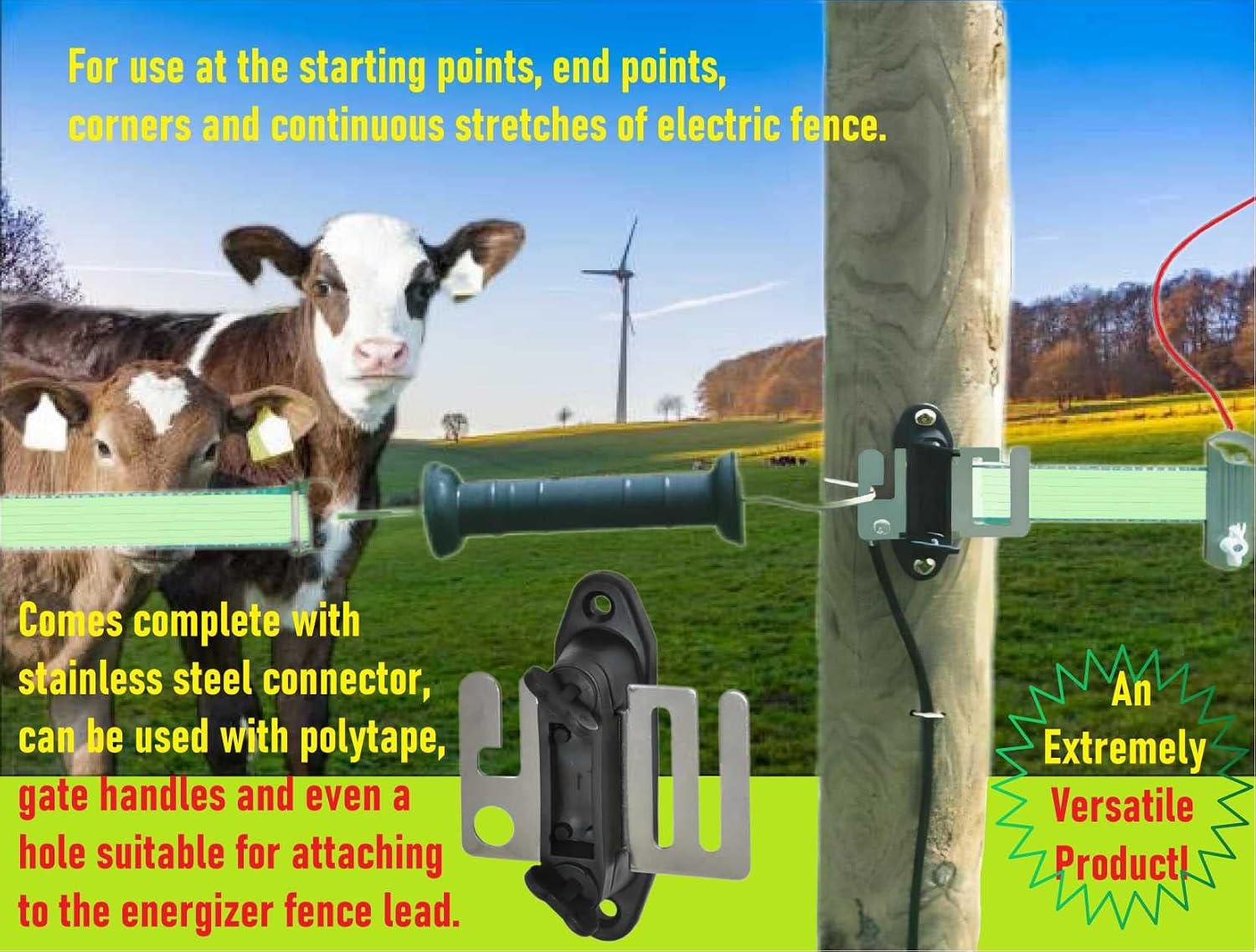 Detalle 1 de RiteFENCE Electric Fence Gate Insulator, Polytape