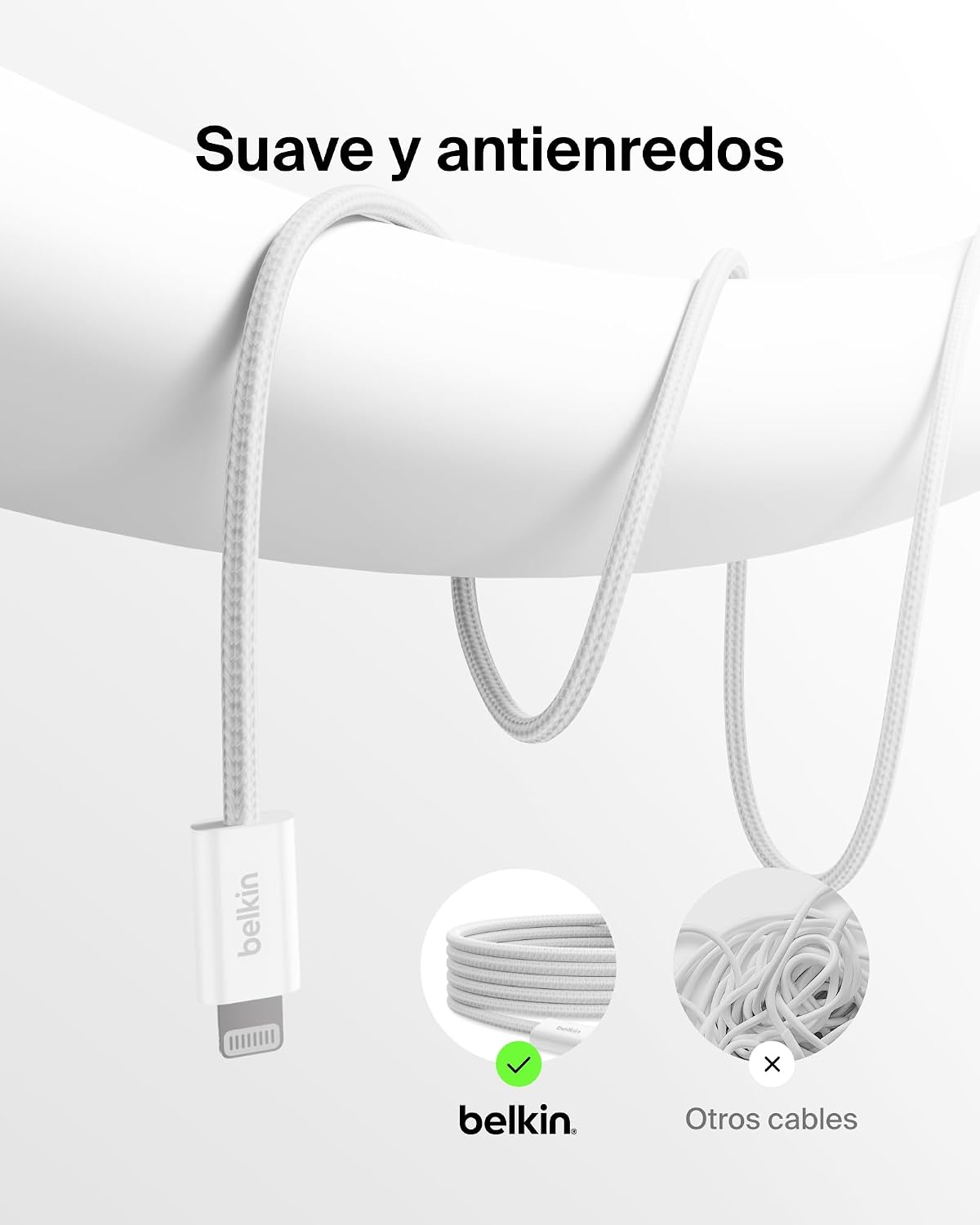 Detalle 2 de Belkin BoostCharge 1,5 m USB‑C a Lightning
