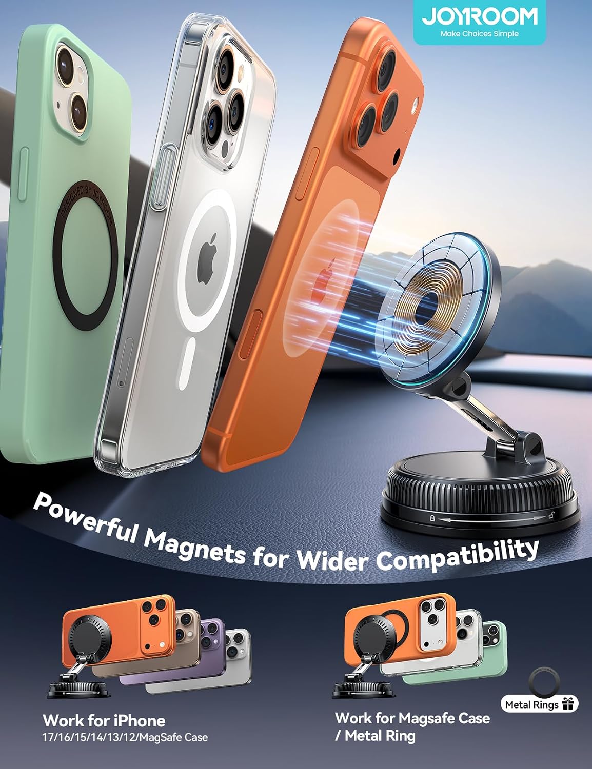 Thumbnail 6 de JOYROOM Magsafe Car Mount 15W