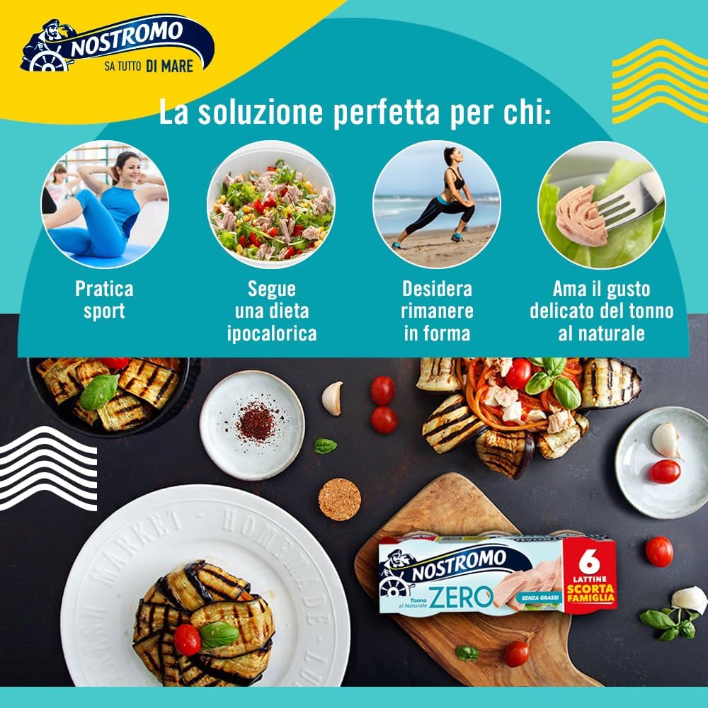 Thumbnail 4 de Nostromo Tonno al Naturale 65g – Confezione Scorta 60 Lattine (10 x 6) senza grassi, sgocciolato e pronto da gustare