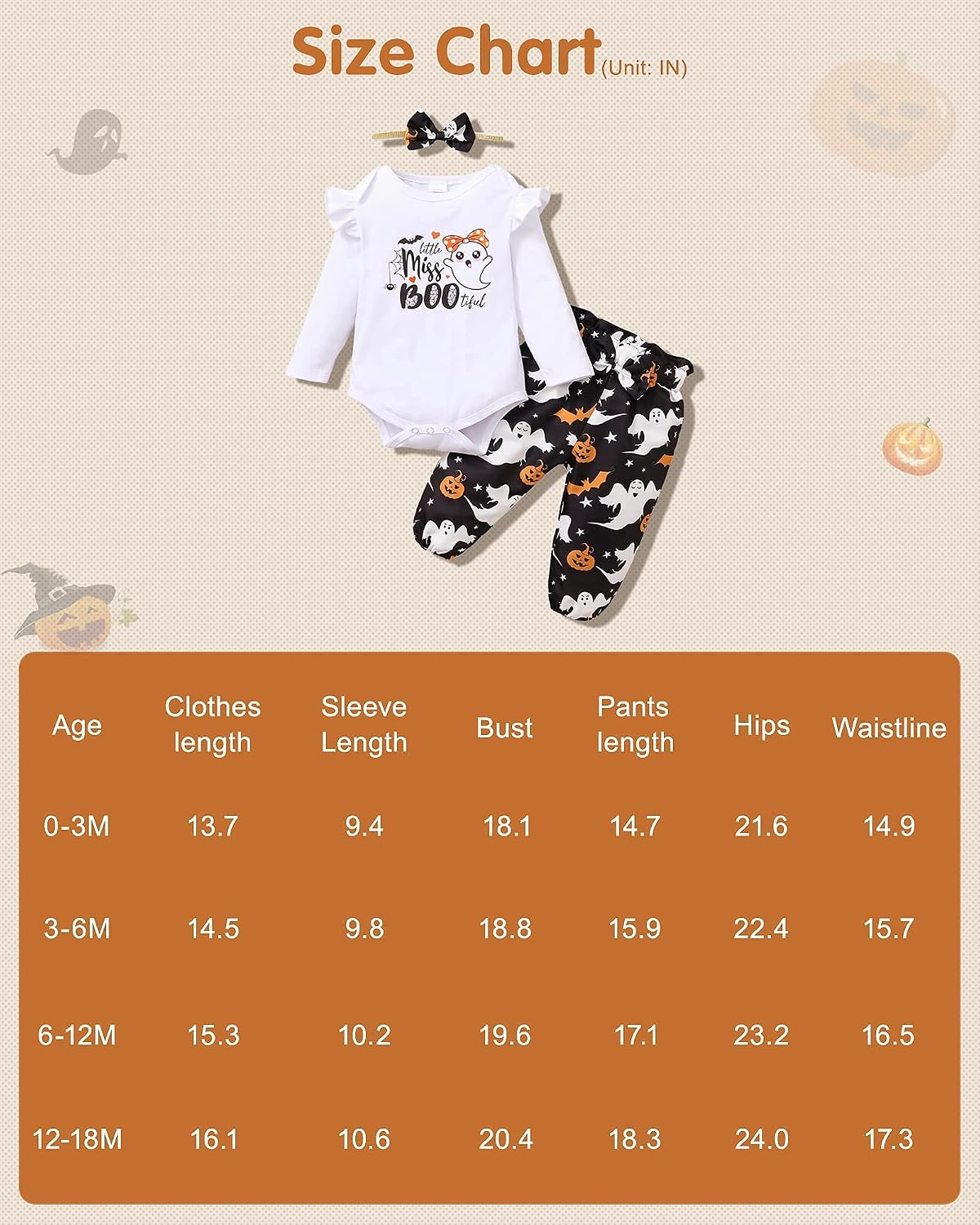 Detalle 1 de DISAUR DIU933ZX Baby Girl 3-Piece Outfit with Ruffle Top and Bow Headband