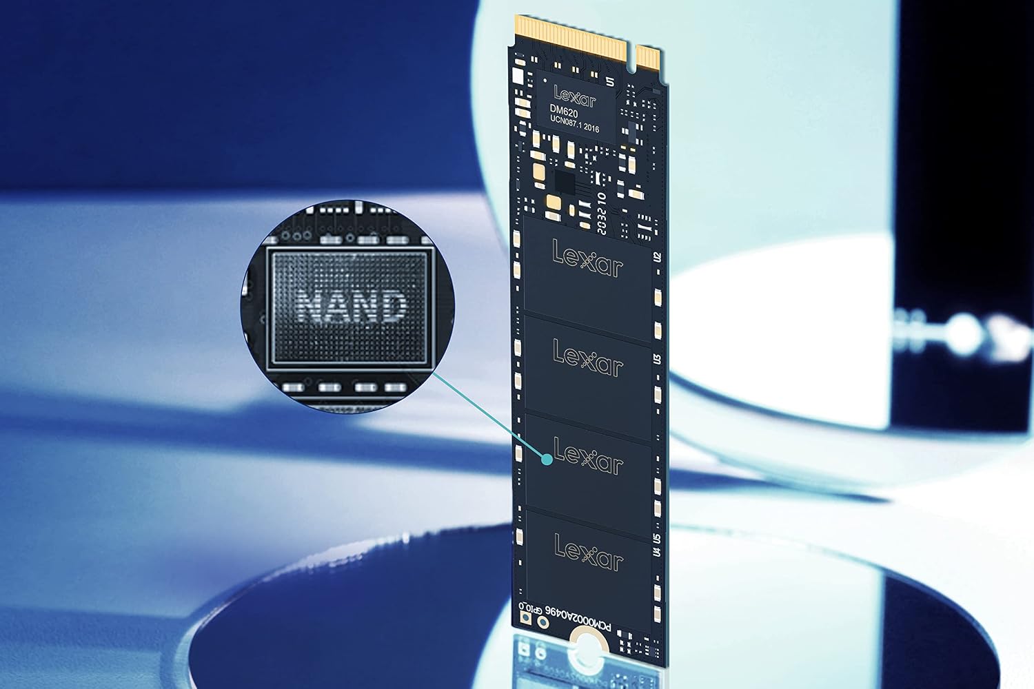 Detalle de Lexar NM620 LNM620X256G-RNNNG, SSD 256 GB M.2 2280 PCIe Gen3x4 NVMe 1.4