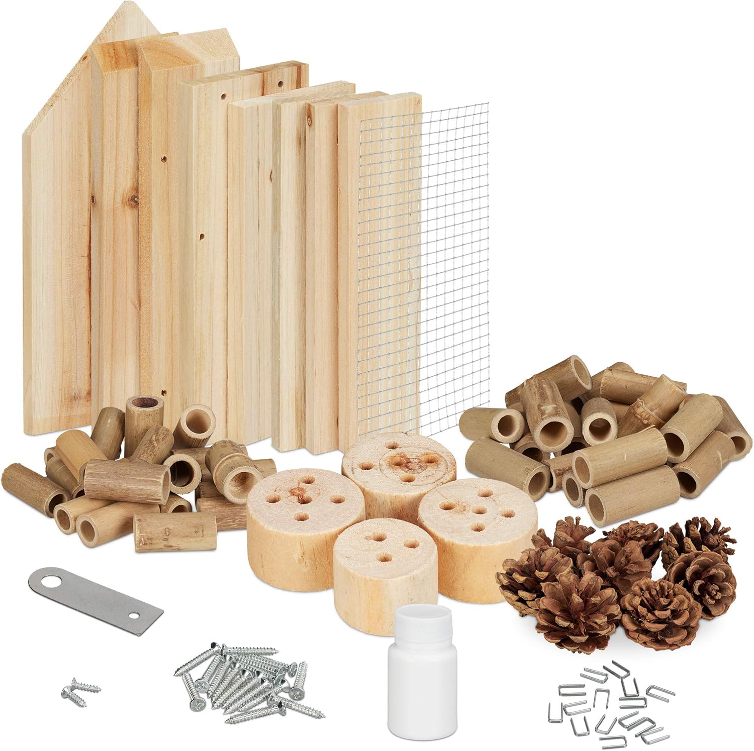 Thumbnail 5 de Relaxdays Insect Hotel Assembly Kit (DIY) for Bugs, Bees & Lacewings, 33 x 24.5 x 7 cm