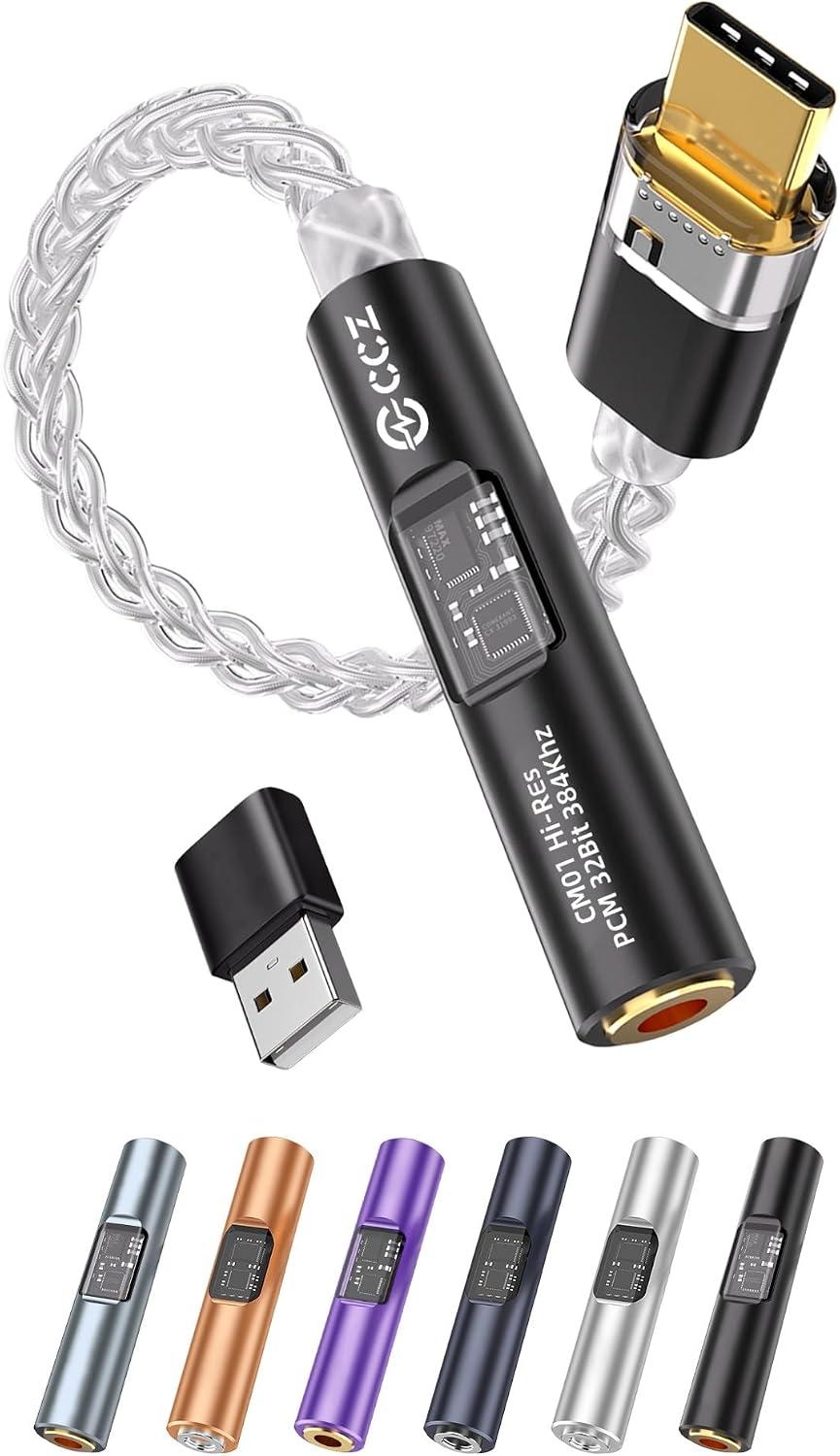 Detalle de KB EAR 2026 USB C DAC with Headphone Amplifier — USB C to 3.5mm Audio Adapter