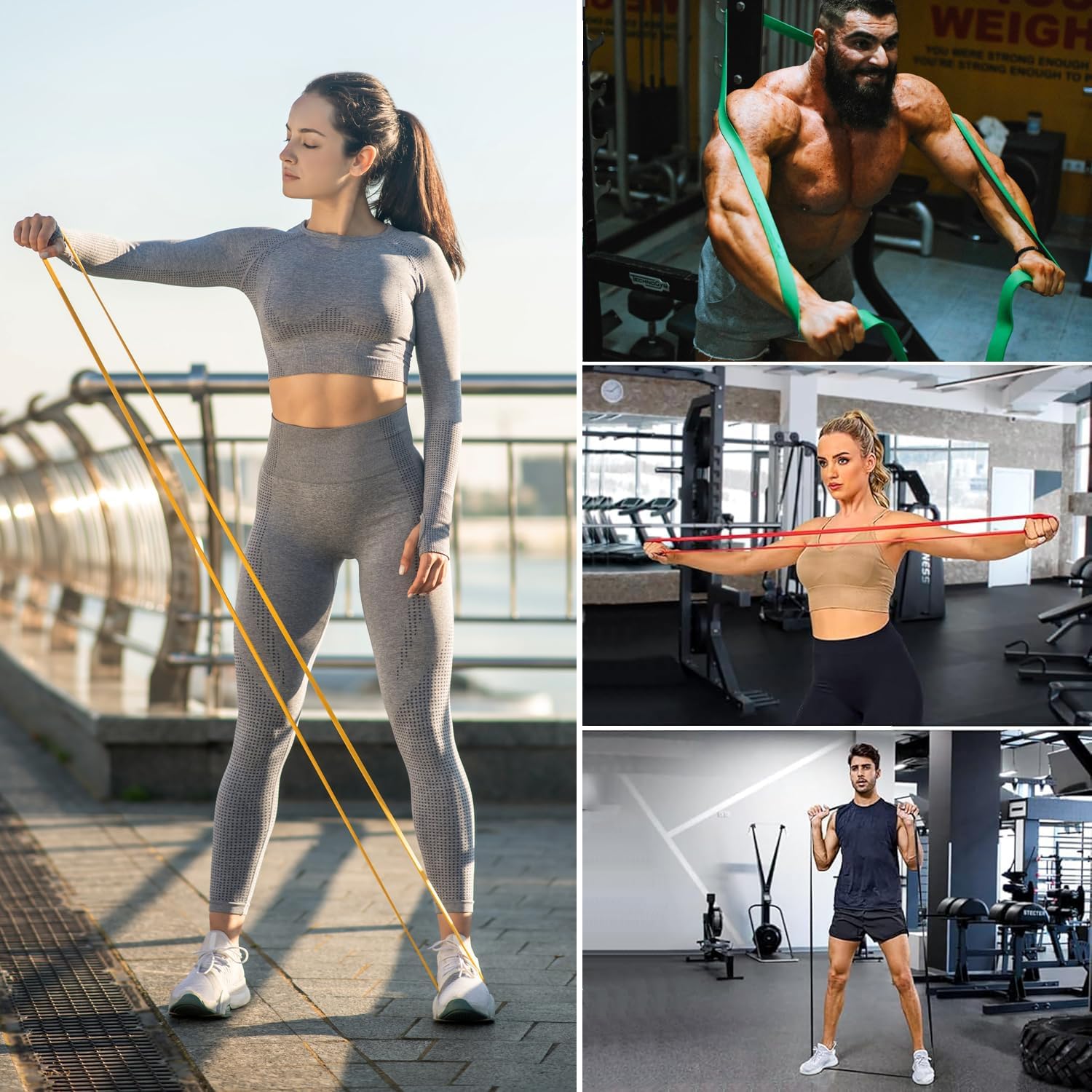 Detalle de BEDINI JSD Resistance Bands Set with 5 Levels, Handles and Door Anchor