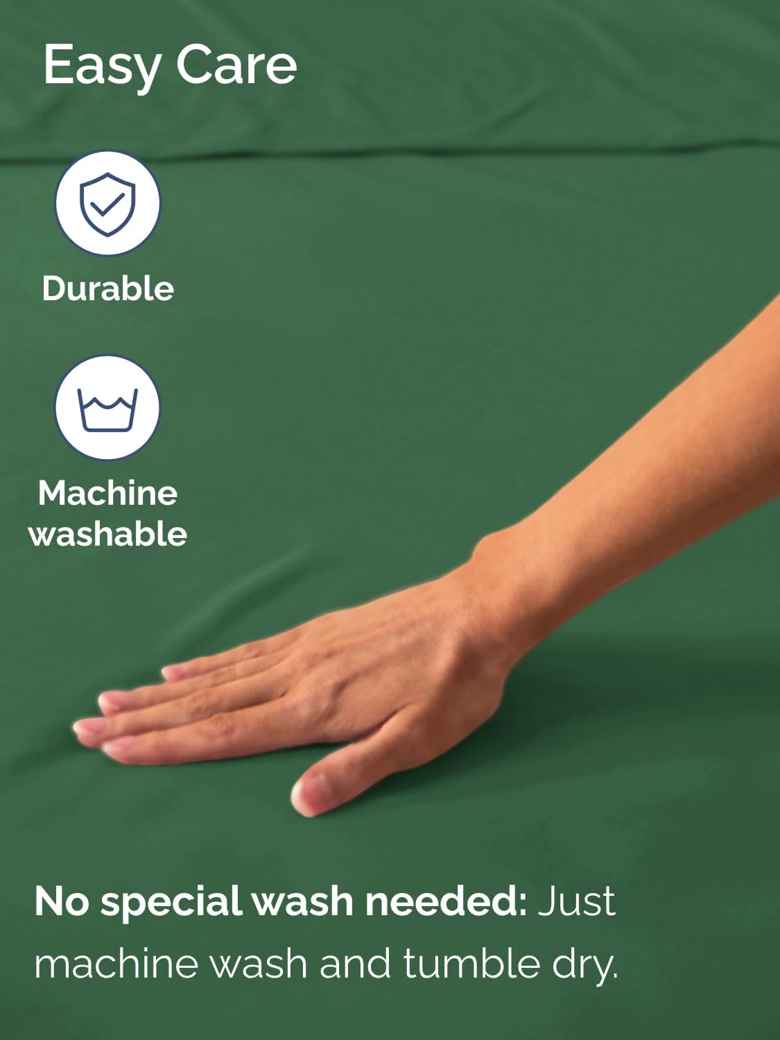 Detalle de CGK Unlimited CGK Linens Extra Deep King Fitted Sheet, Emerald Green Microfiber