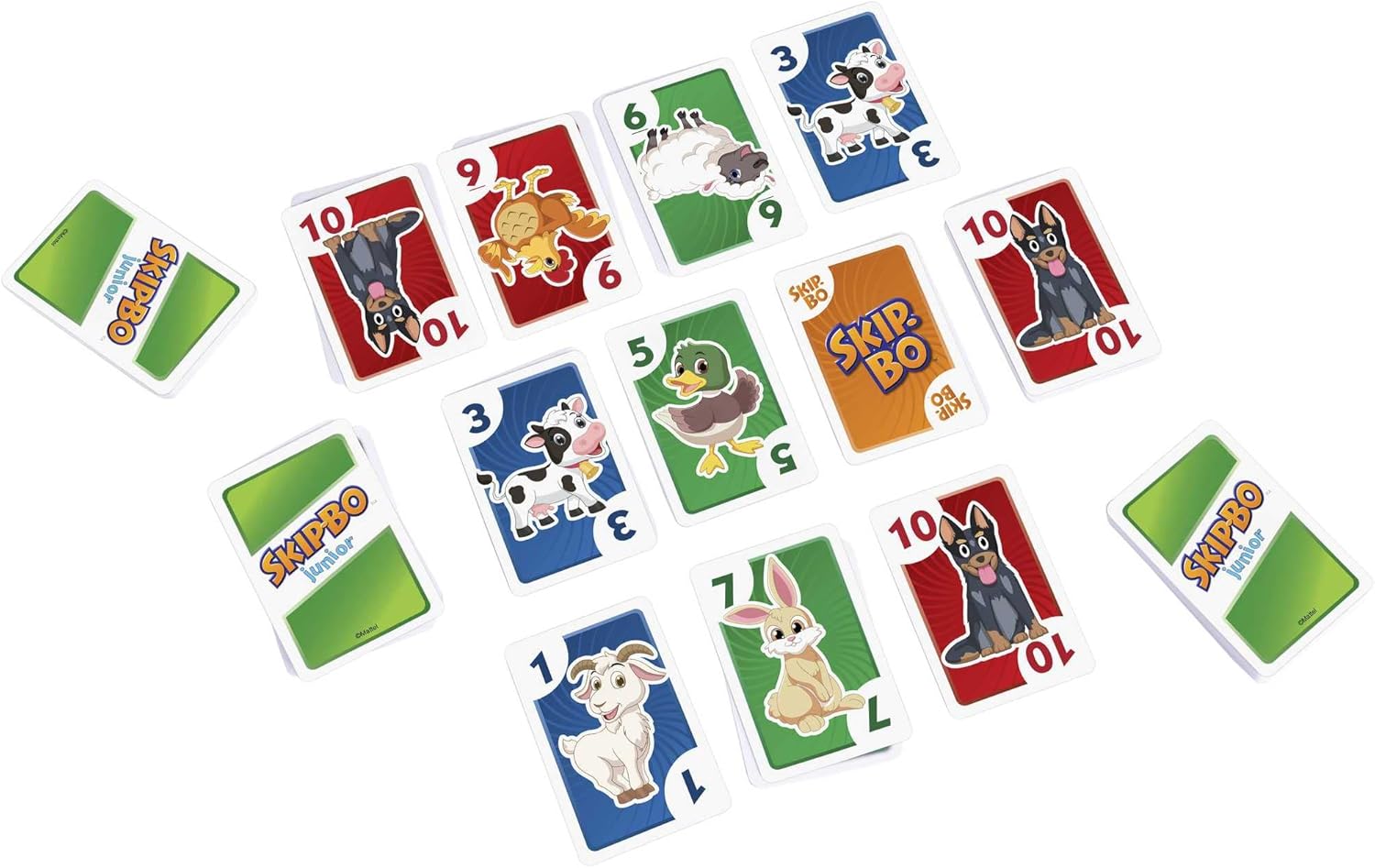 Thumbnail 4 de Mattel Skip-Bo Junior Kartenspiel – 2 Spielniveaus, 112 Karten, ab 5 Jahren, für 2–4 Spieler